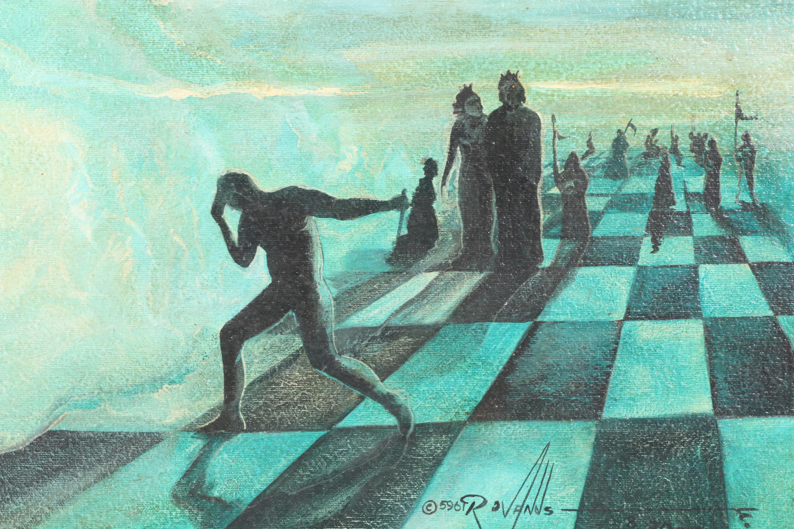 Oil on Canvas Surrealist Landscape