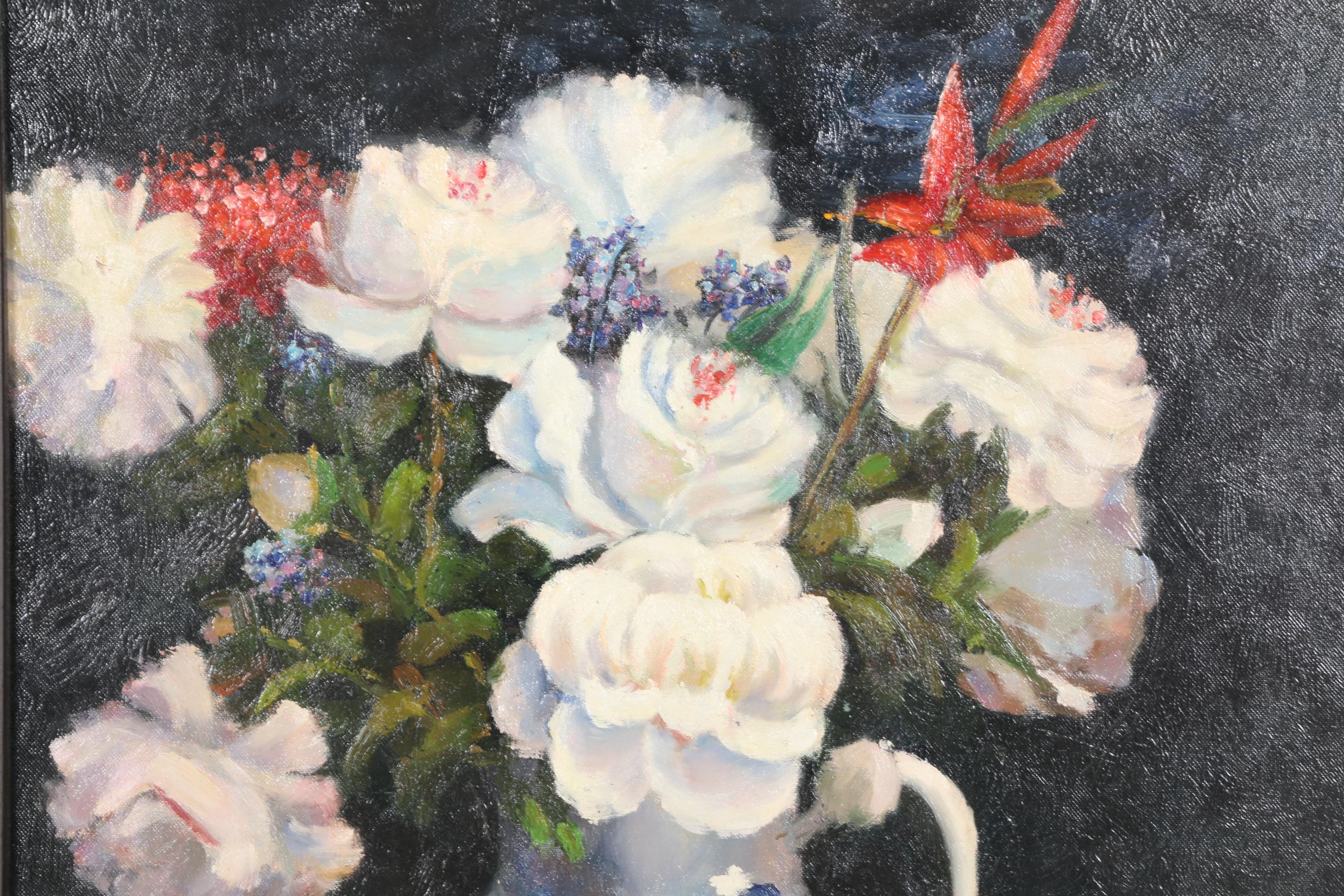 Oil on Canvas Still Life with Fruit