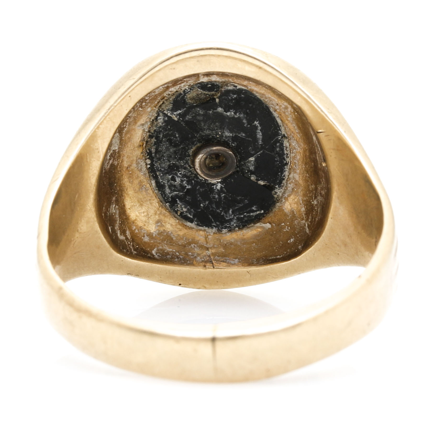 10K Yellow Gold Enamel Knights of Columbus 4th Degree Men's Ring