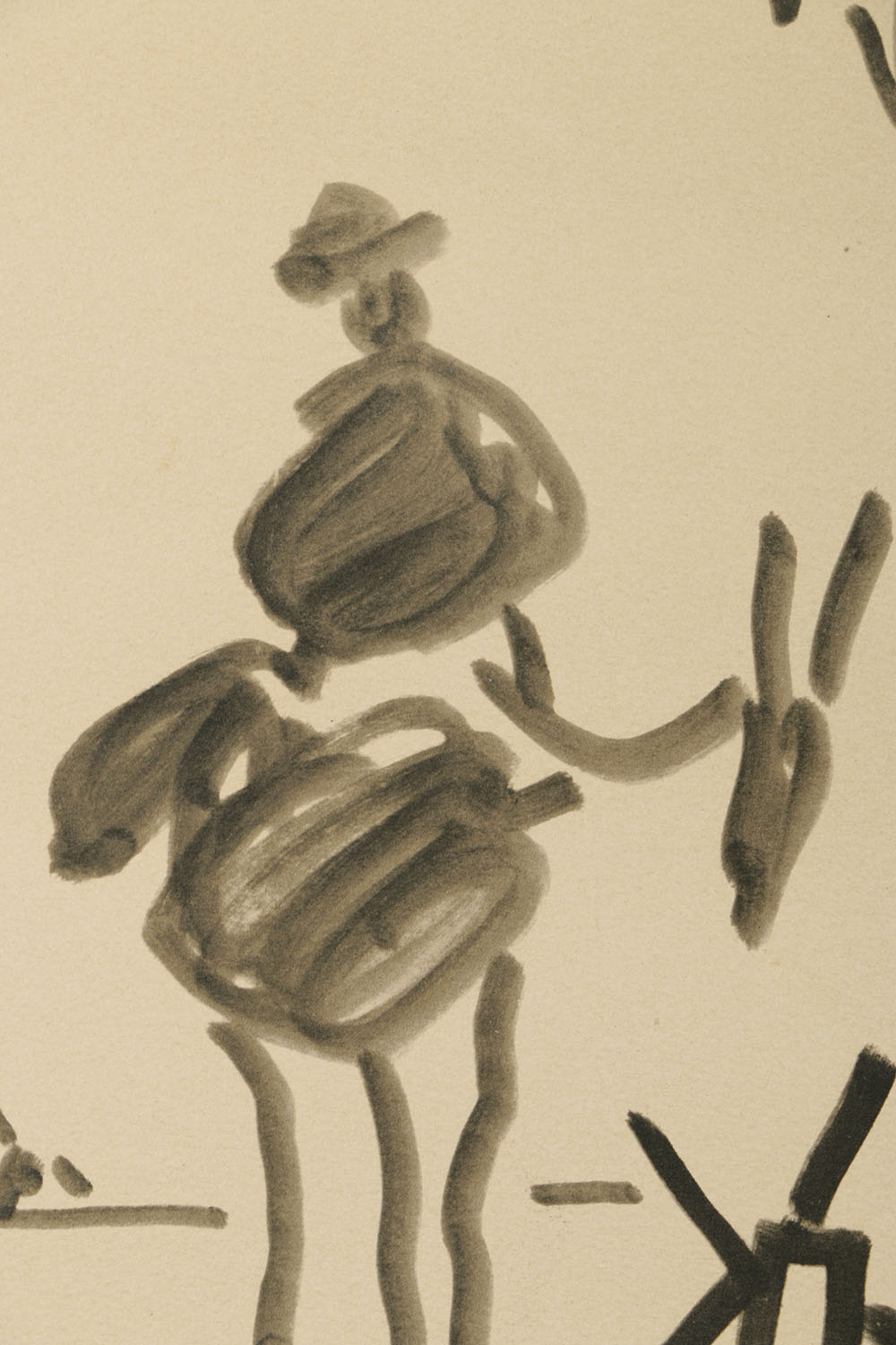 After Pablo Picasso Half Tone Print on Paper "Don Quixote"