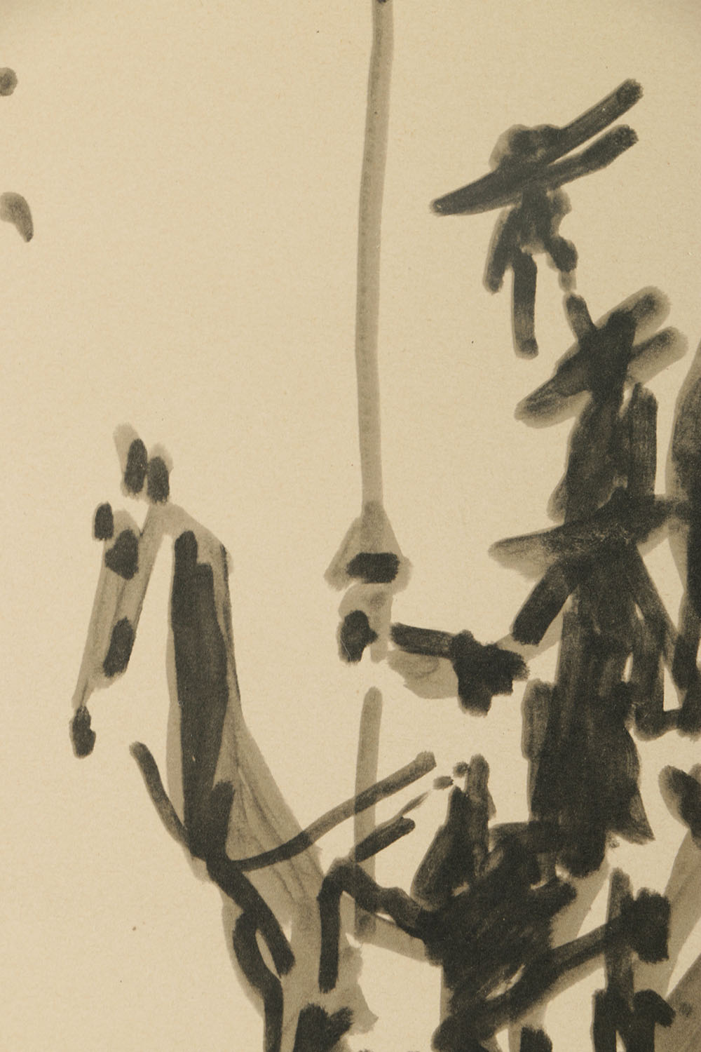 After Pablo Picasso Half Tone Print on Paper "Don Quixote"