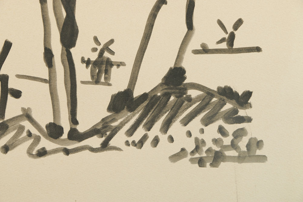 After Pablo Picasso Half Tone Print on Paper "Don Quixote"