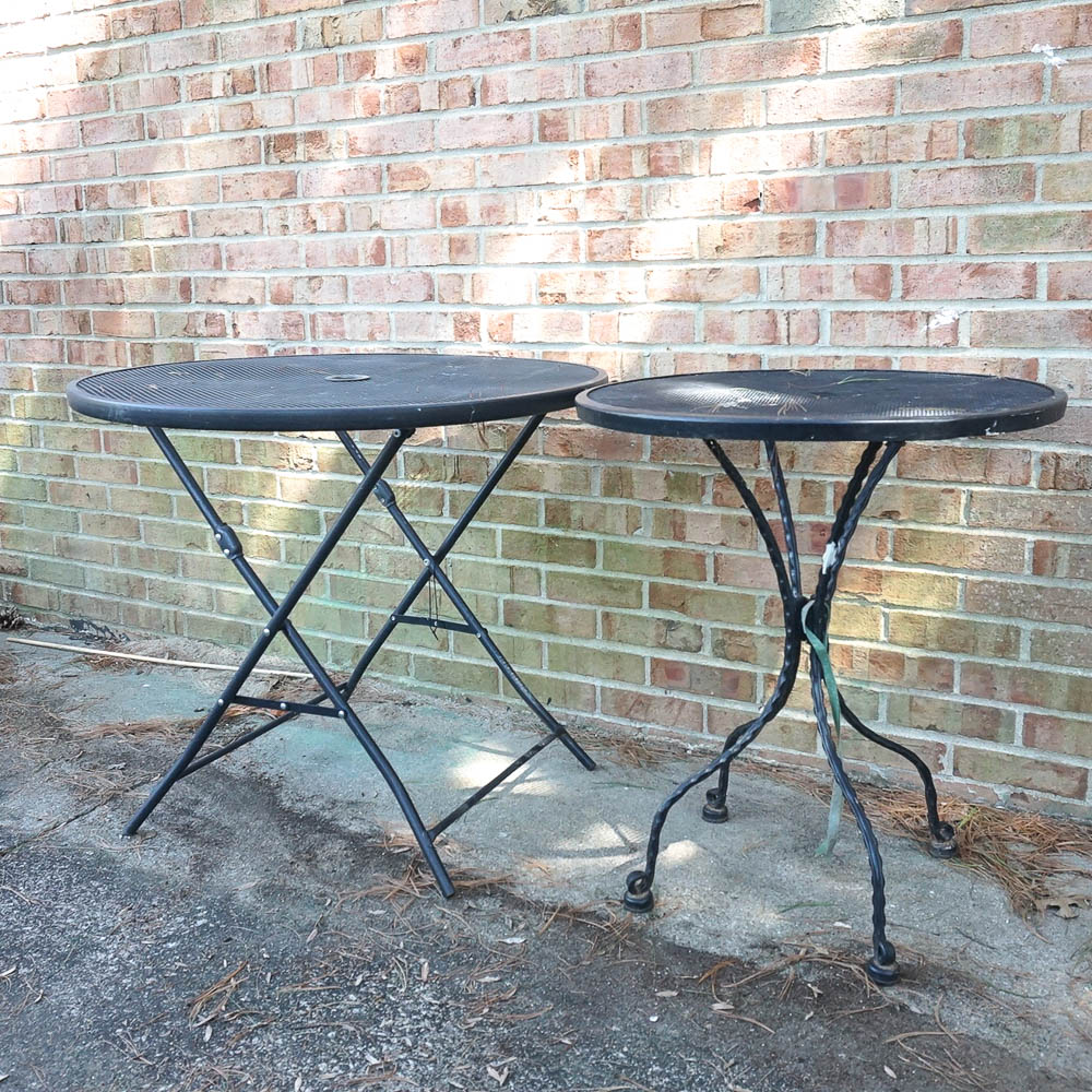 Black Metal Patio Side Tables