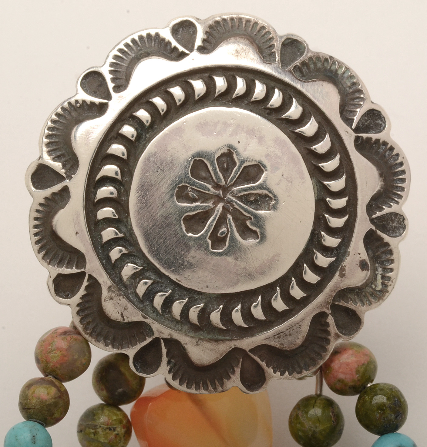 D. Delgarito Native American Navajo Sterling Multi-Stone Earrings