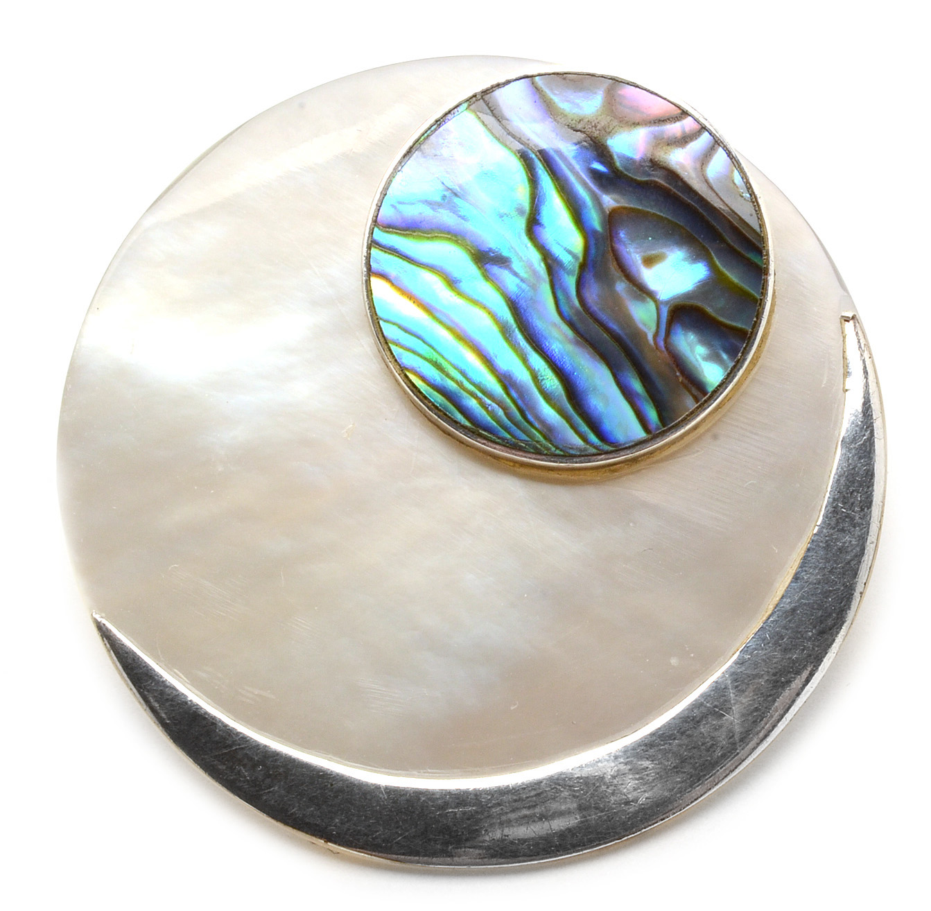 Devine Zurich Sterling Silver Abalone and Shell Pierced Earrings