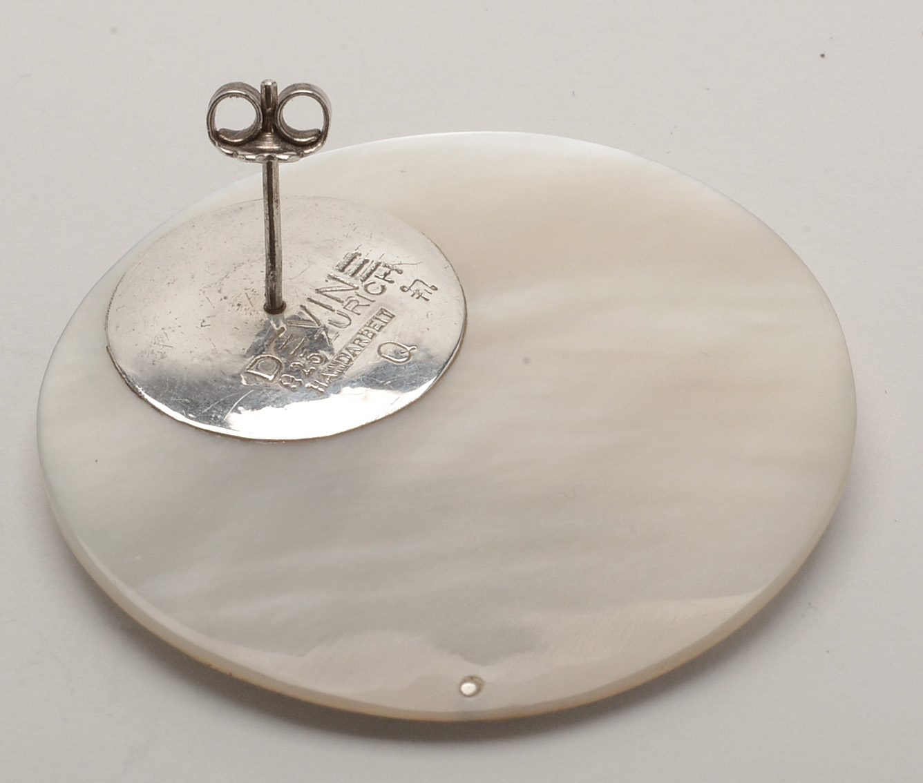 Devine Zurich Sterling Silver Abalone and Shell Pierced Earrings