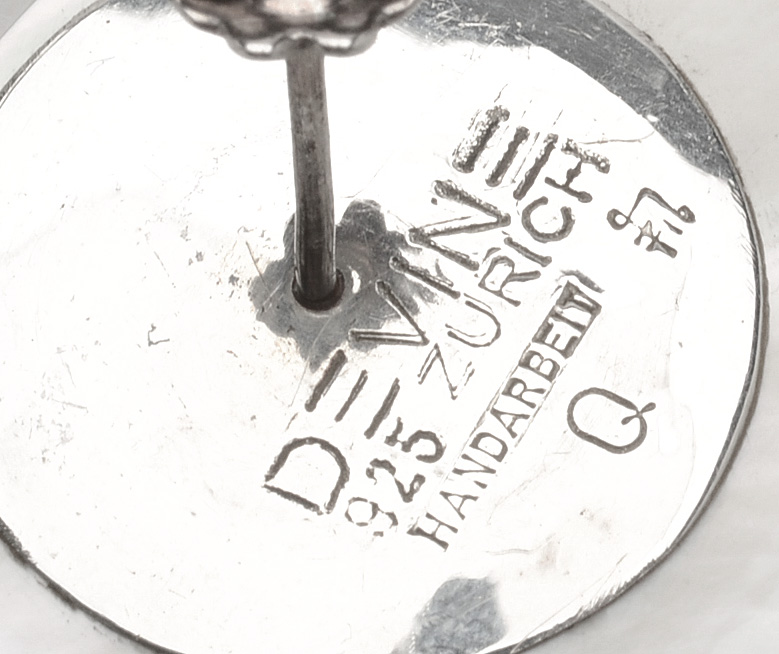 Devine Zurich Sterling Silver Abalone and Shell Pierced Earrings