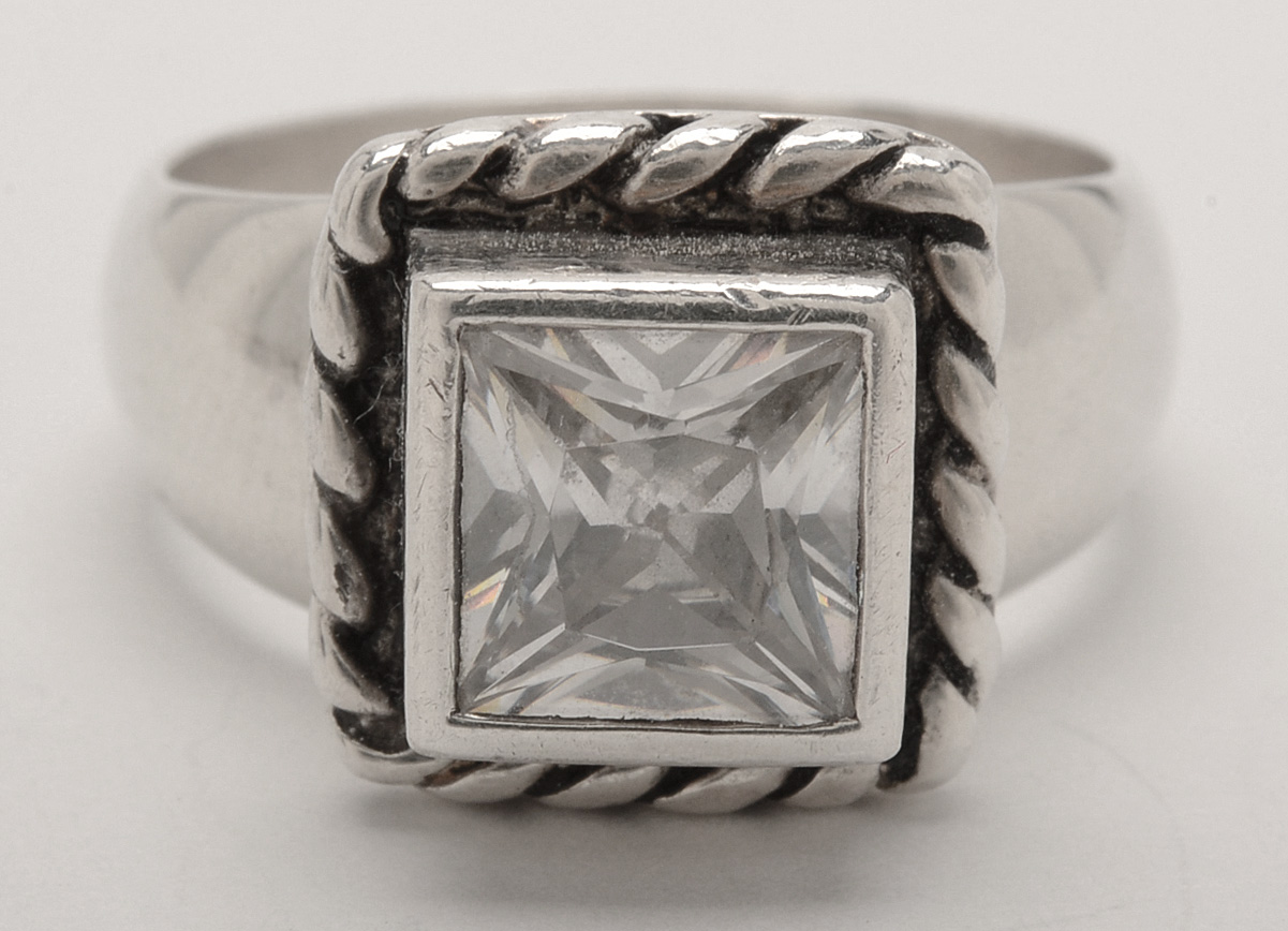 Silpada Designs Sterling Silver Hammered Huggie Earrings and Ring