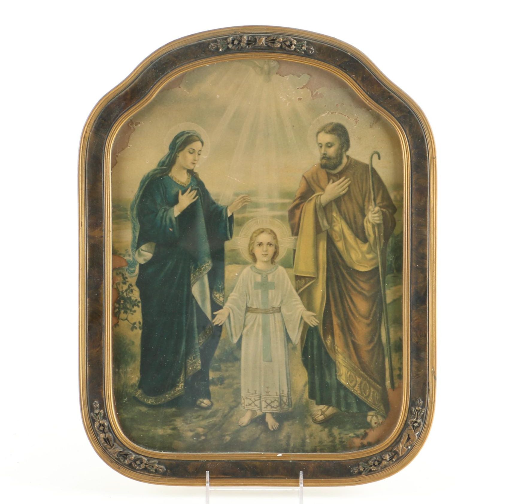 Offset Lithograph of Virgin Mary, Joseph, and Jesus
