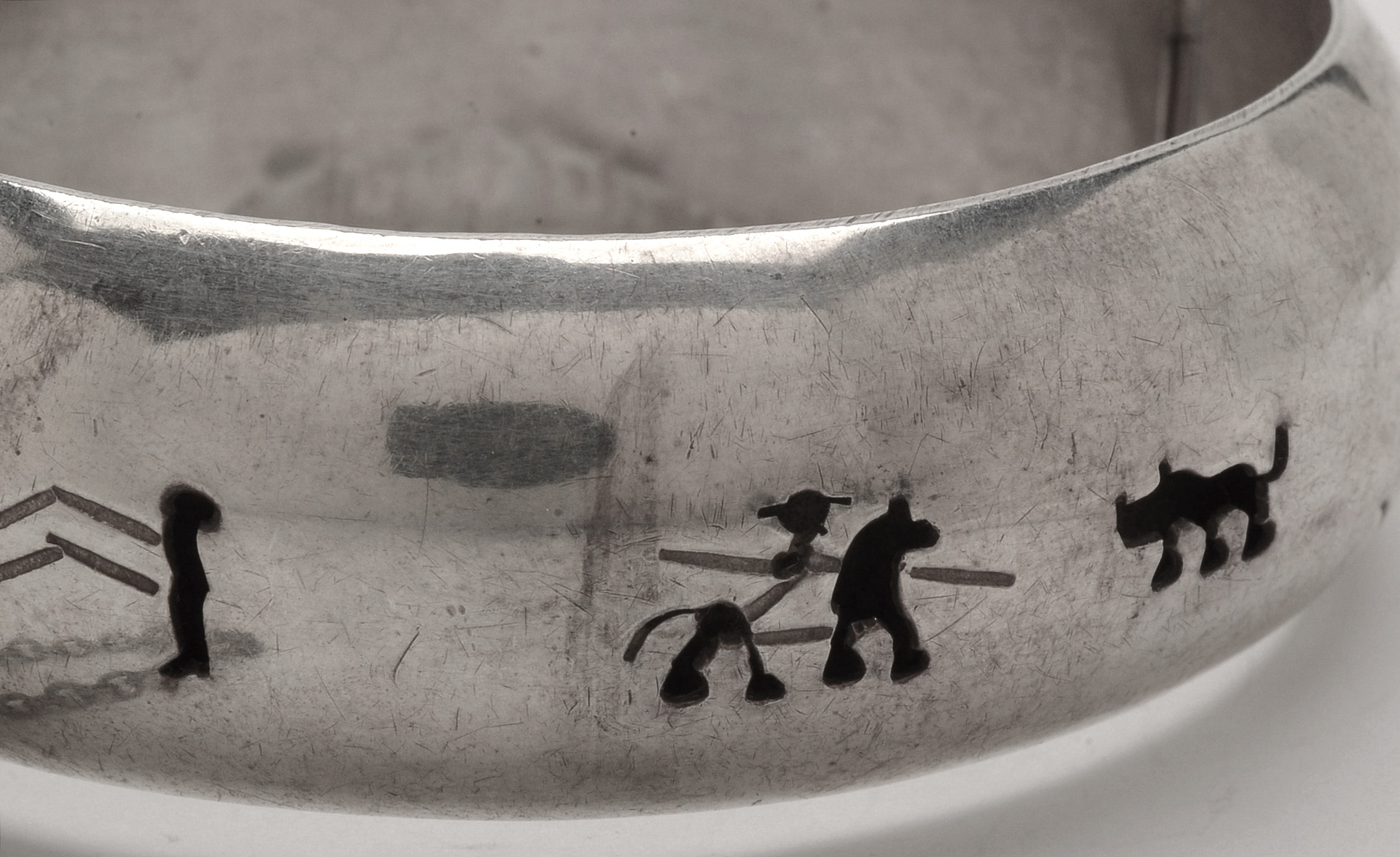 Vintage Taxco Mexico Sterling Silver Storyteller Bracelet