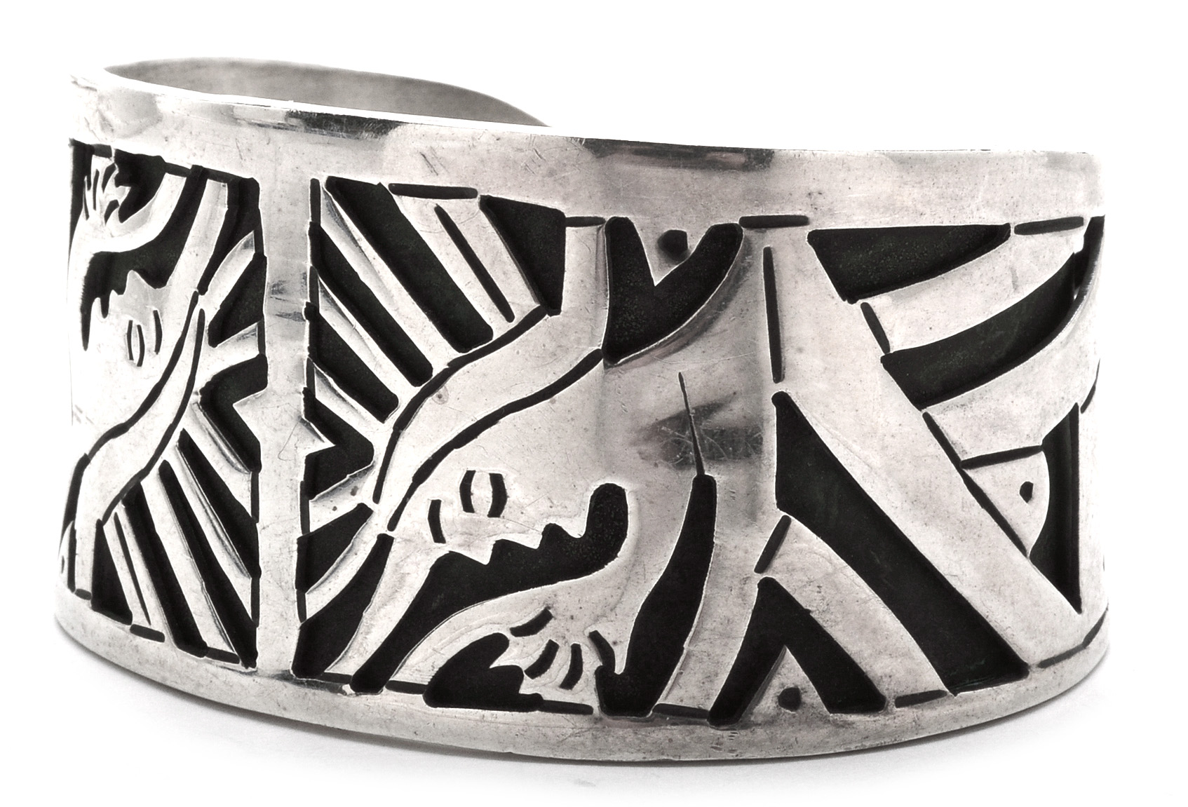 Vintage Mexican Sterling Silver Cuff Bracelet