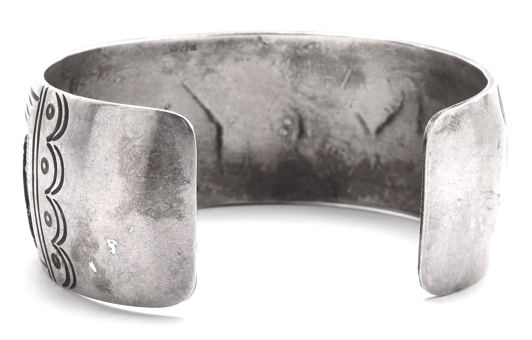 Vintage Mexican Sterling Silver Storyteller Cuff Bracelet