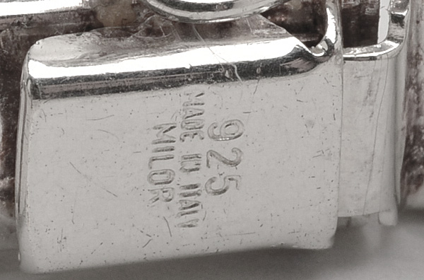 Vintage Milor Sterling Silver Two Tone Link Bracelet