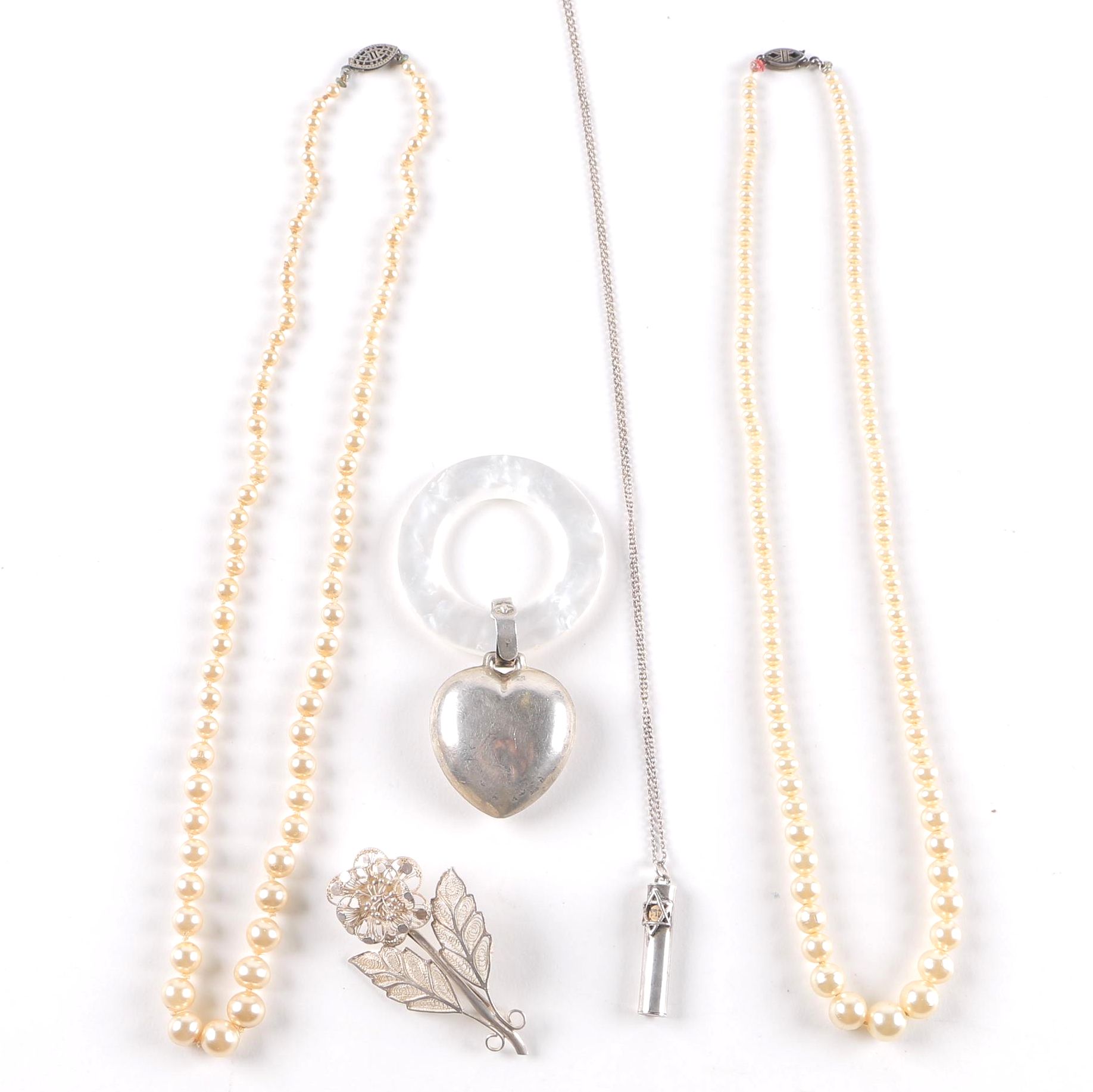 Sterling Silver Jewelry With Vintage Baby Rattle