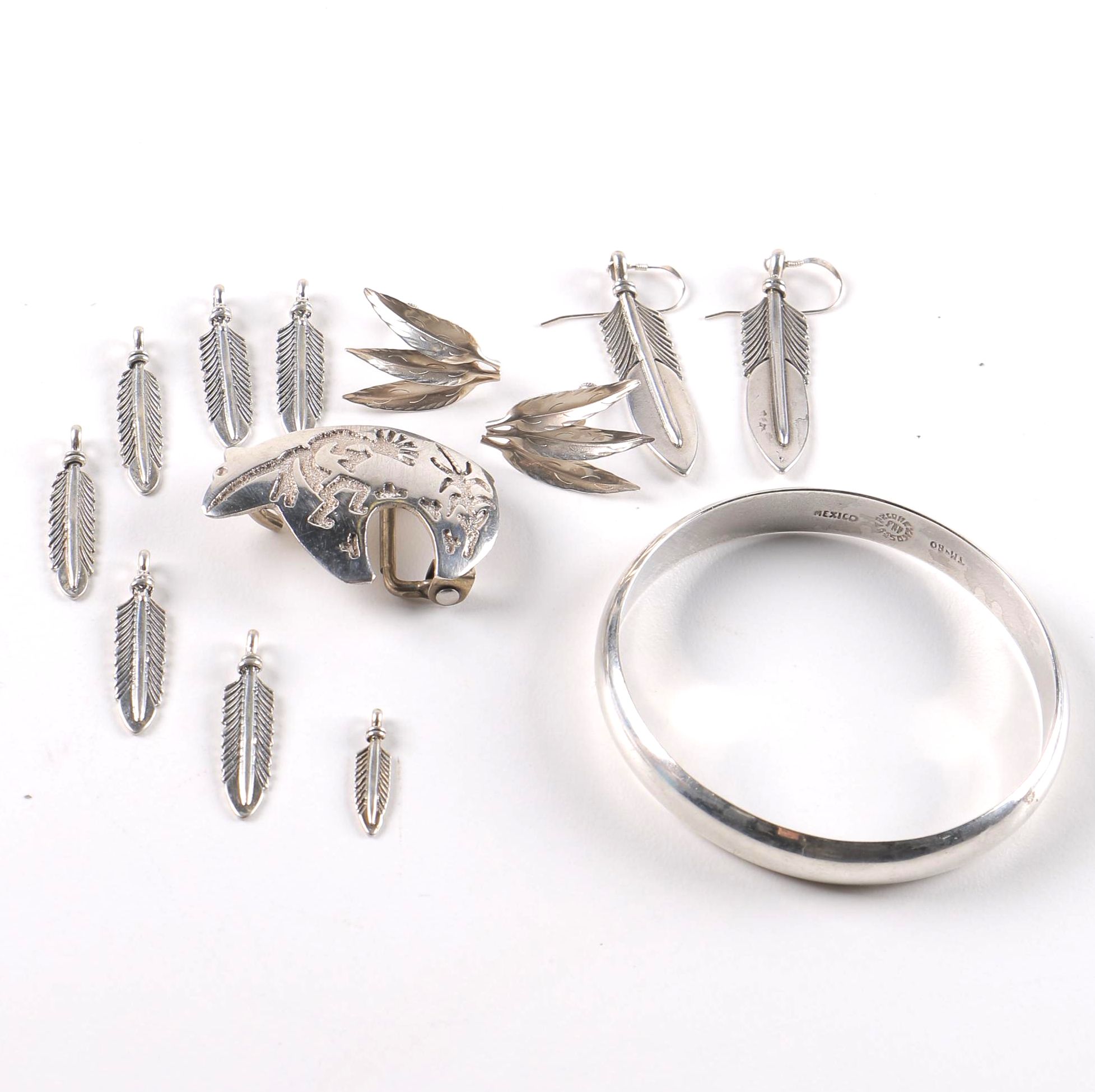 Assortment of Southwestern Style Sterling Silver Jewelry