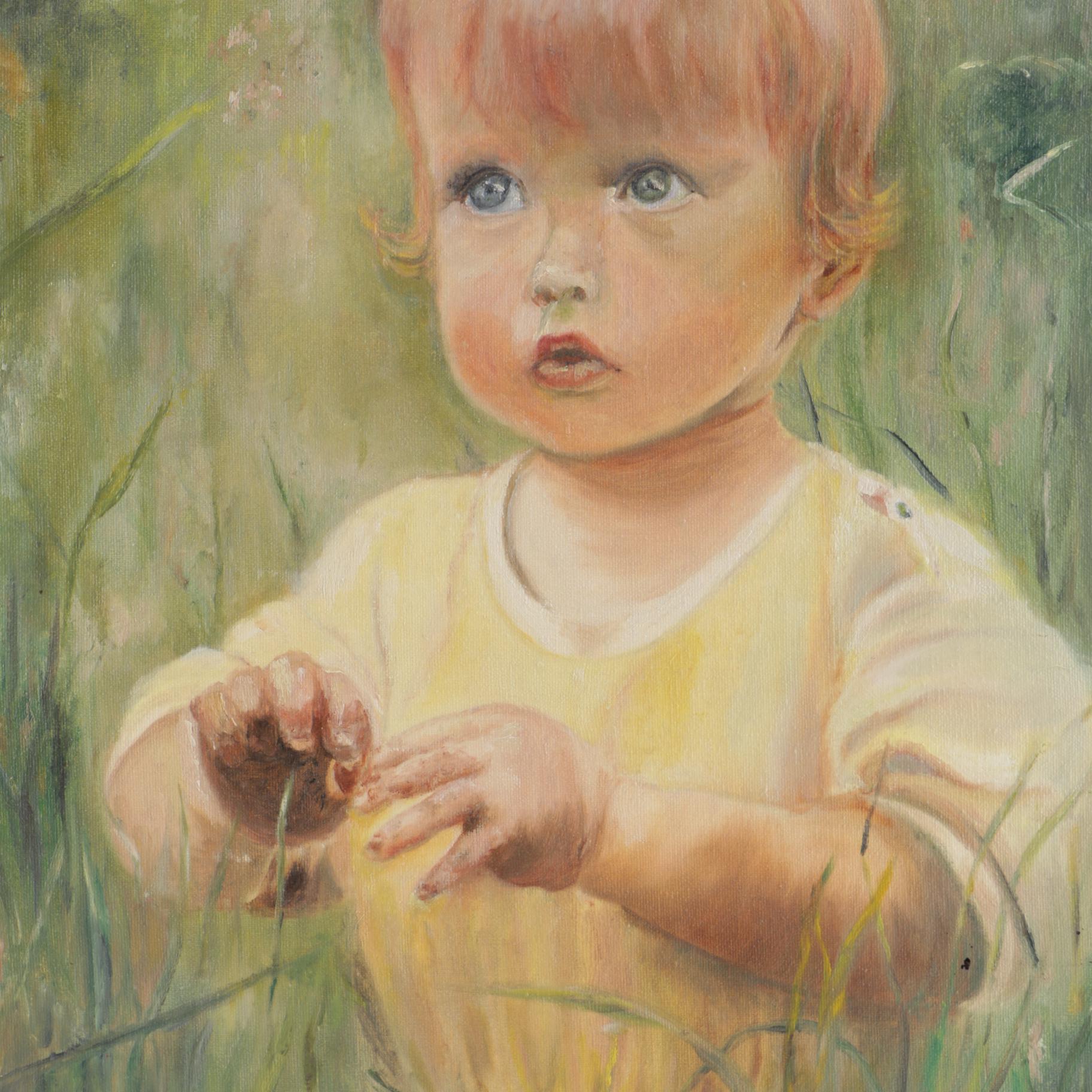 Shirley Schwartz Oil Painting on Canvas of Child