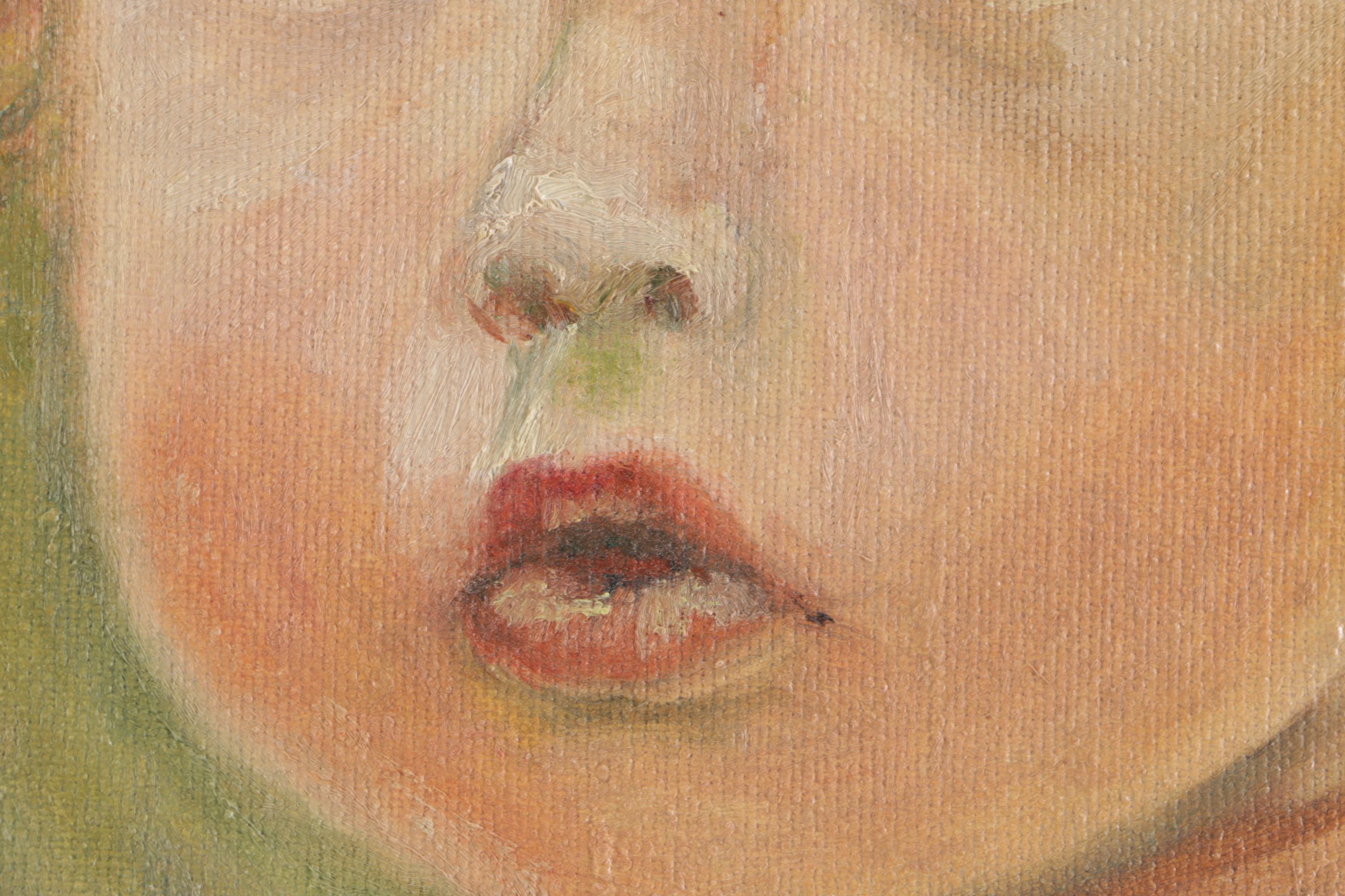 Shirley Schwartz Oil Painting on Canvas of Child