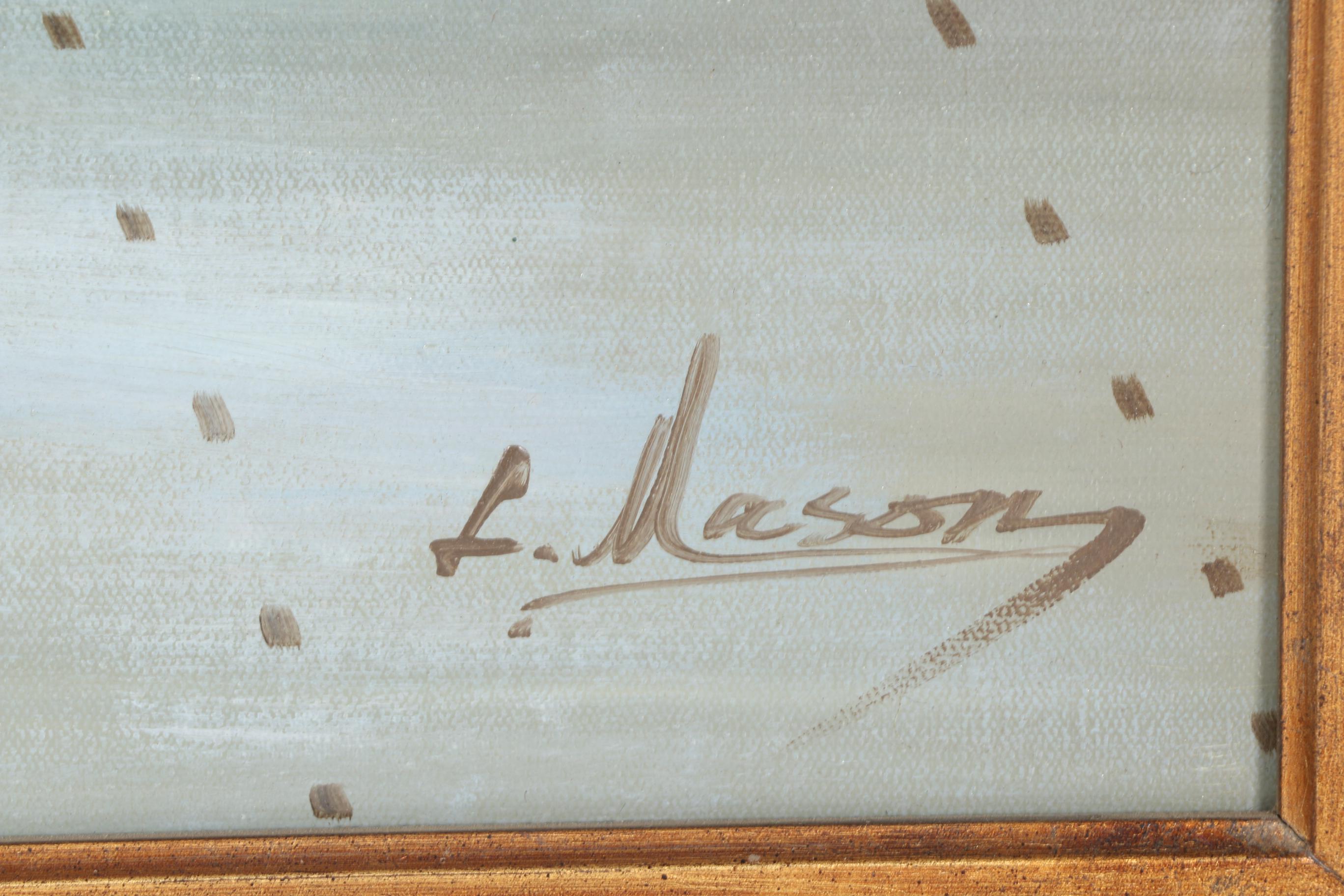 L. Mason Oil on Canvas Painting of Study After Philippe de Champaigne