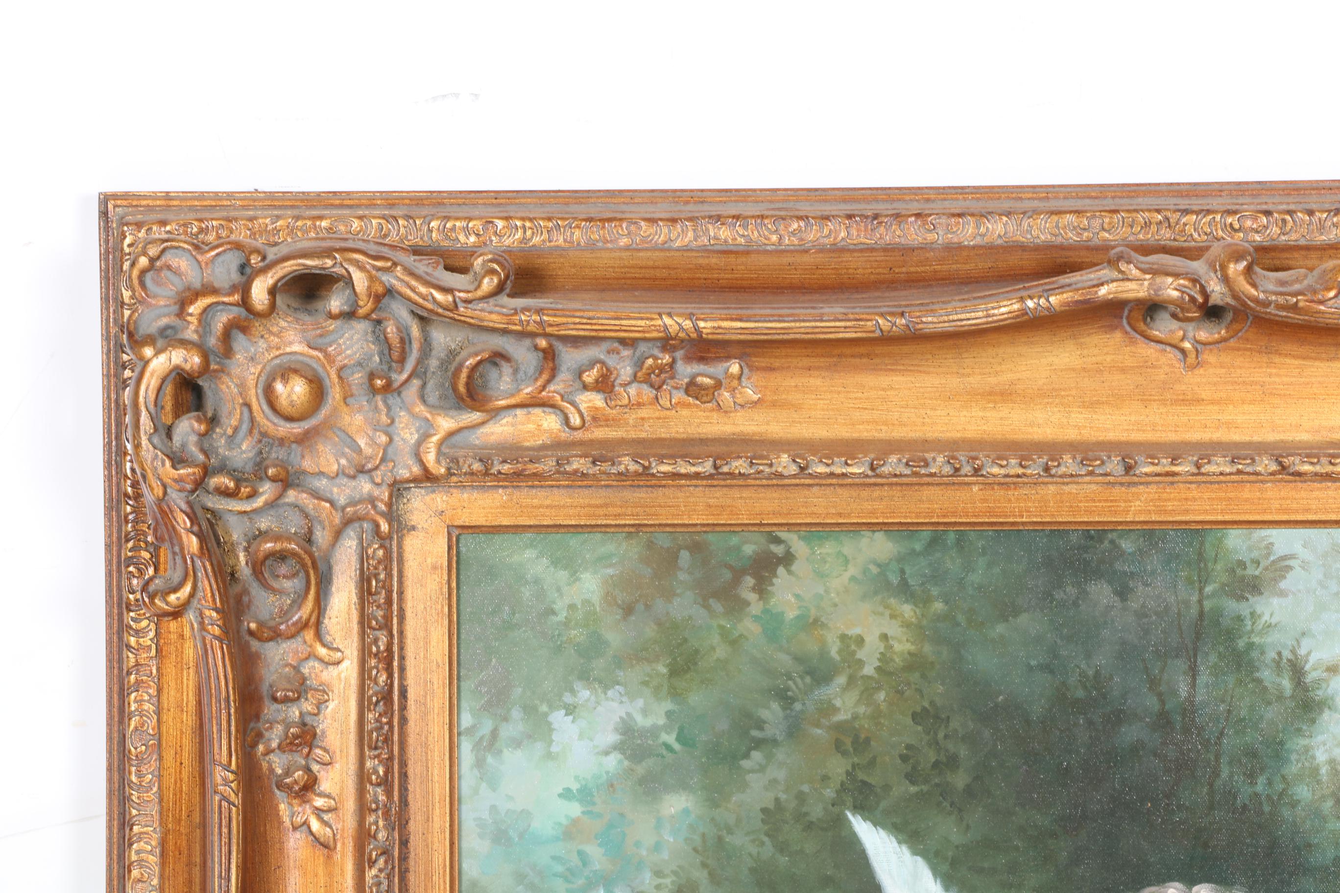 L. Mason Oil on Canvas Painting of Study After Philippe de Champaigne