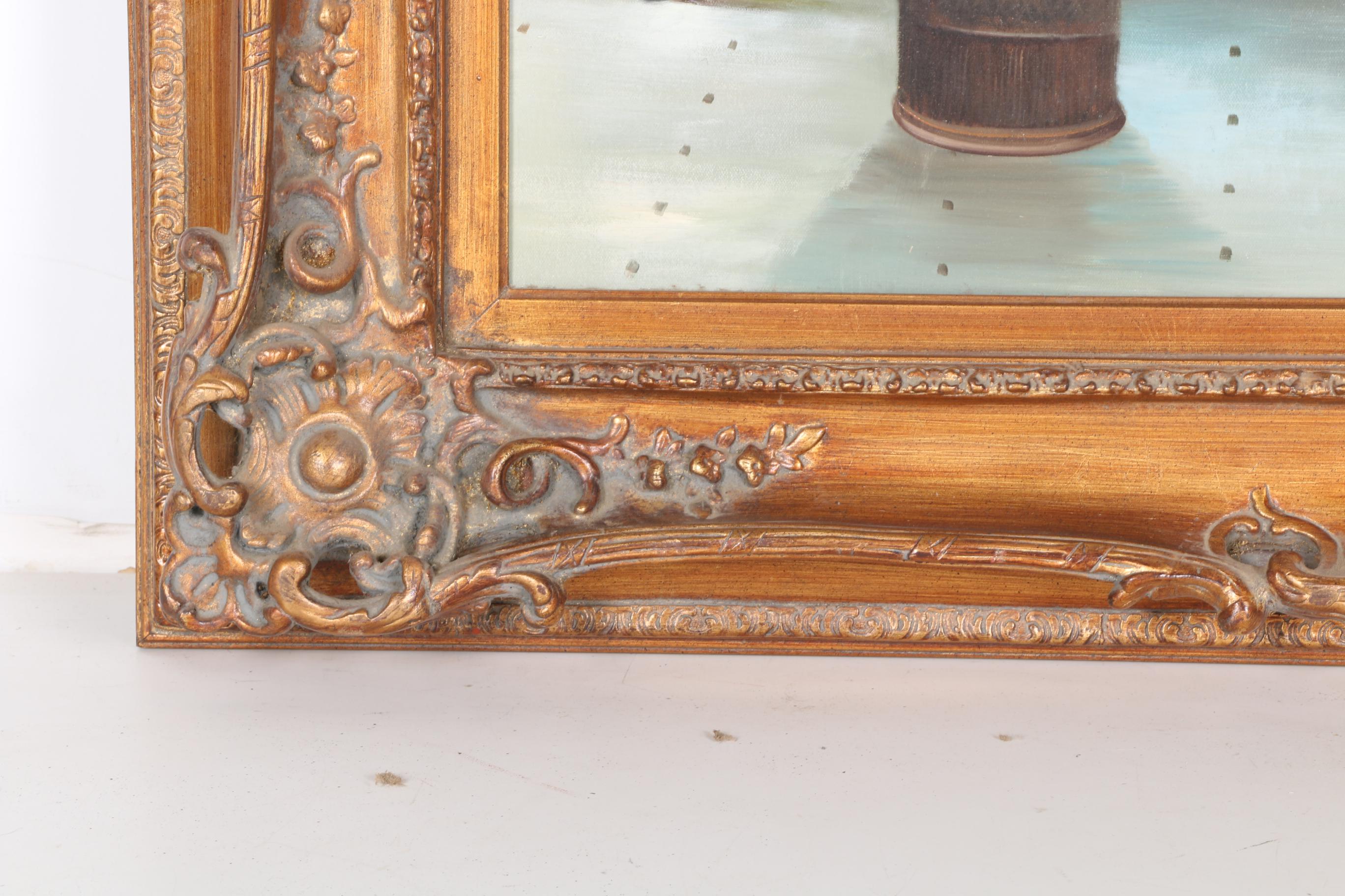 L. Mason Oil on Canvas Painting of Study After Philippe de Champaigne