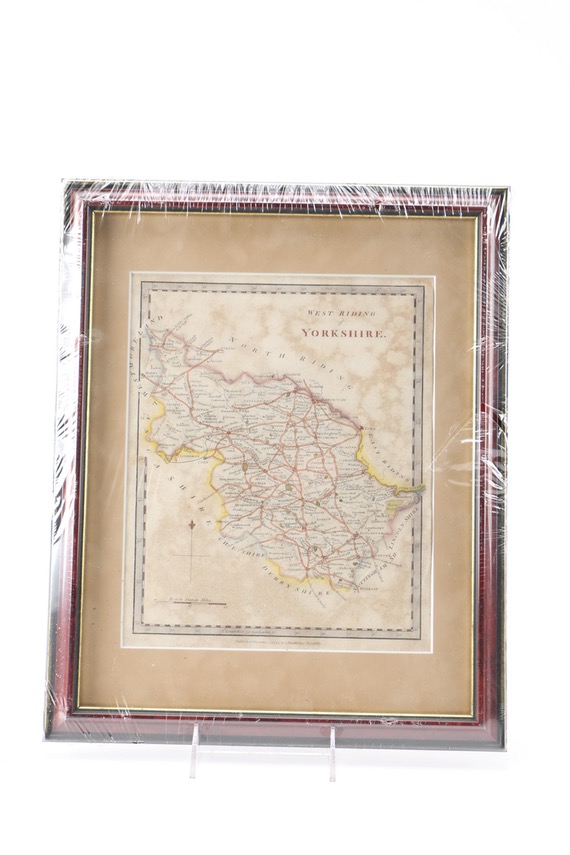 Framed Hand-Colored Etching "West Riding of Yorkshire"
