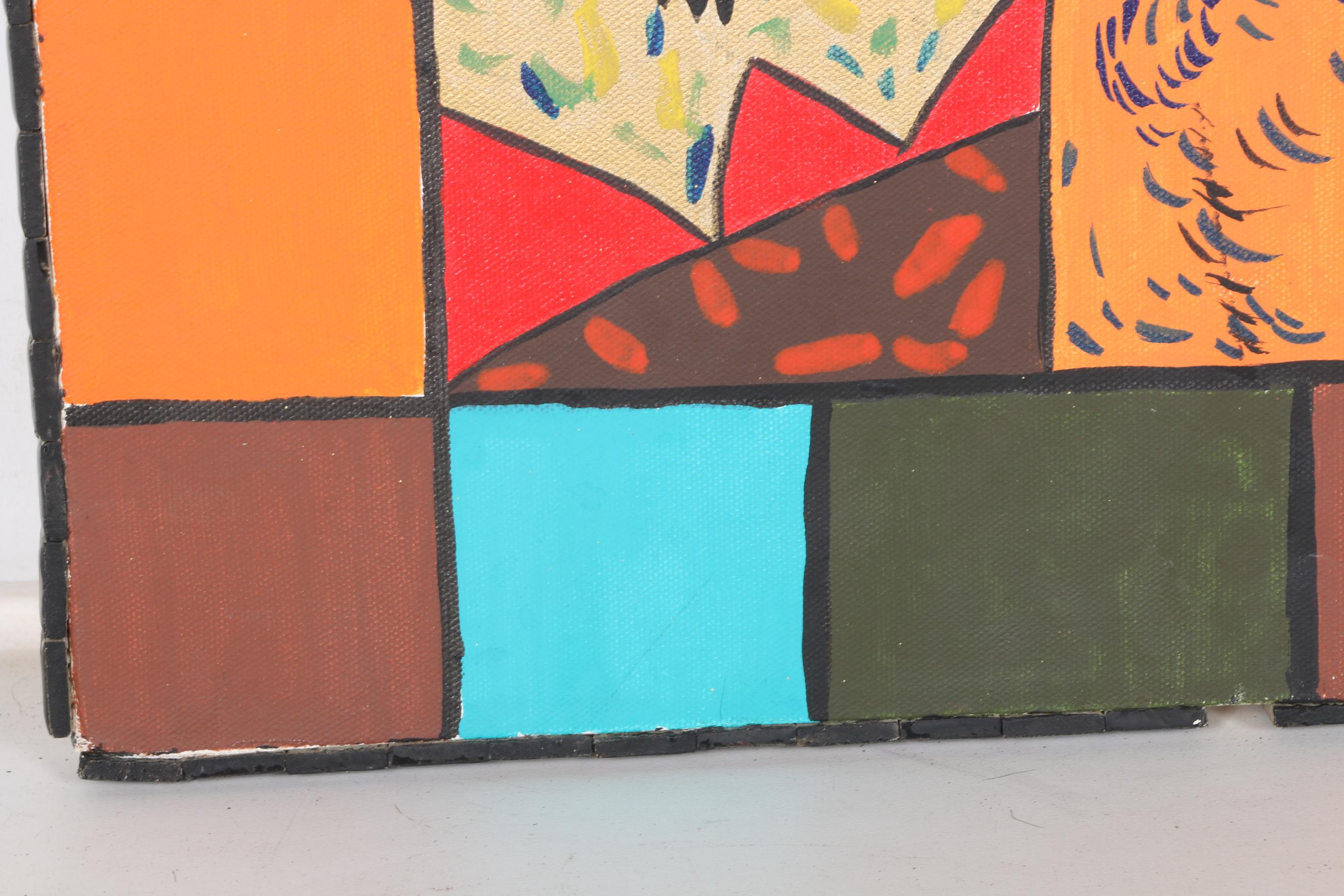 Modern Art Oil Painting on Canvas With Decorative Edges