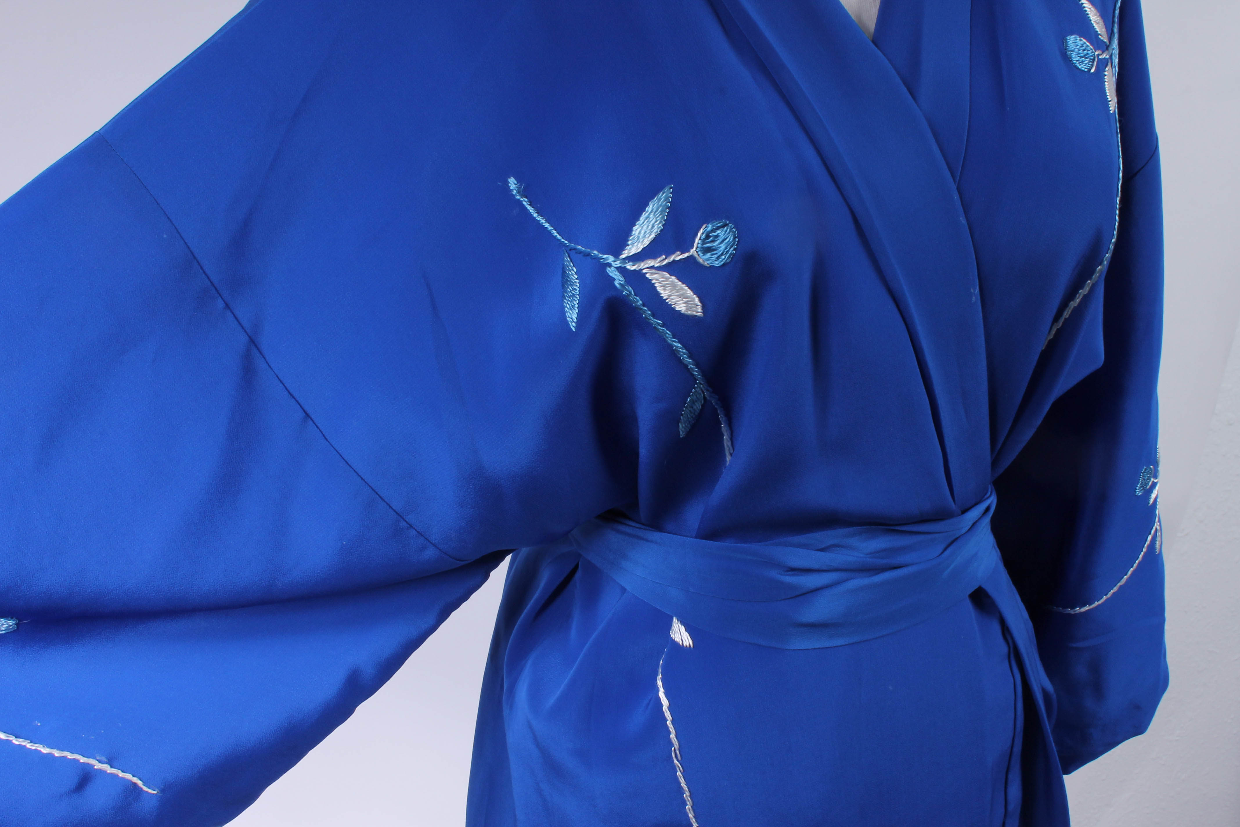 Pair of Japanese Embroidered Kimono-Style Robes