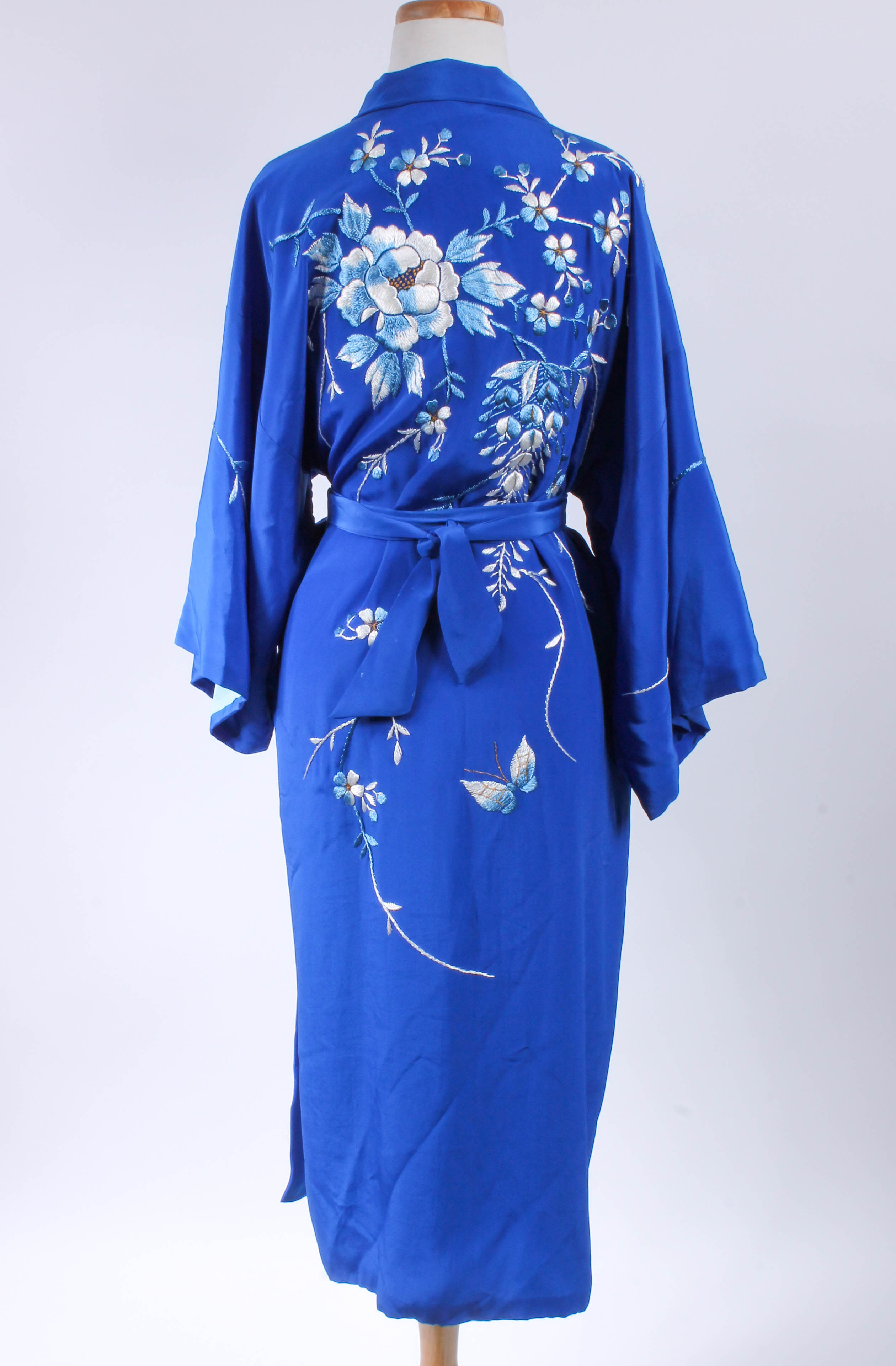 Pair of Japanese Embroidered Kimono-Style Robes