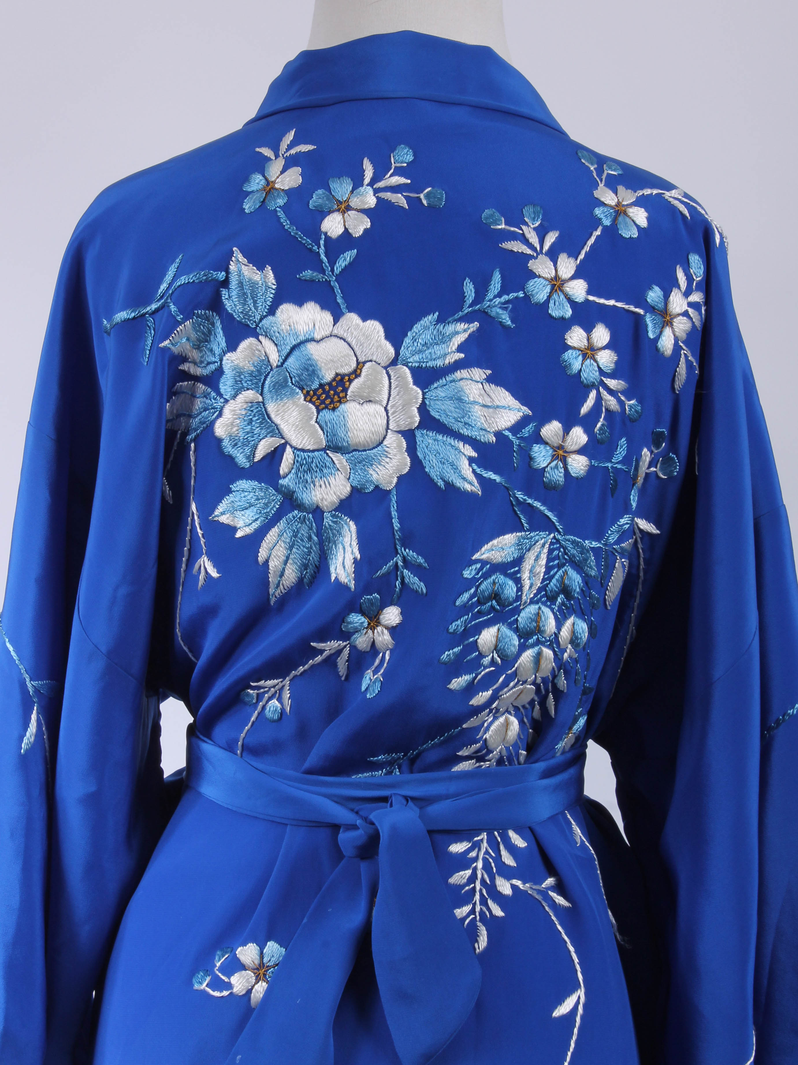 Pair of Japanese Embroidered Kimono-Style Robes