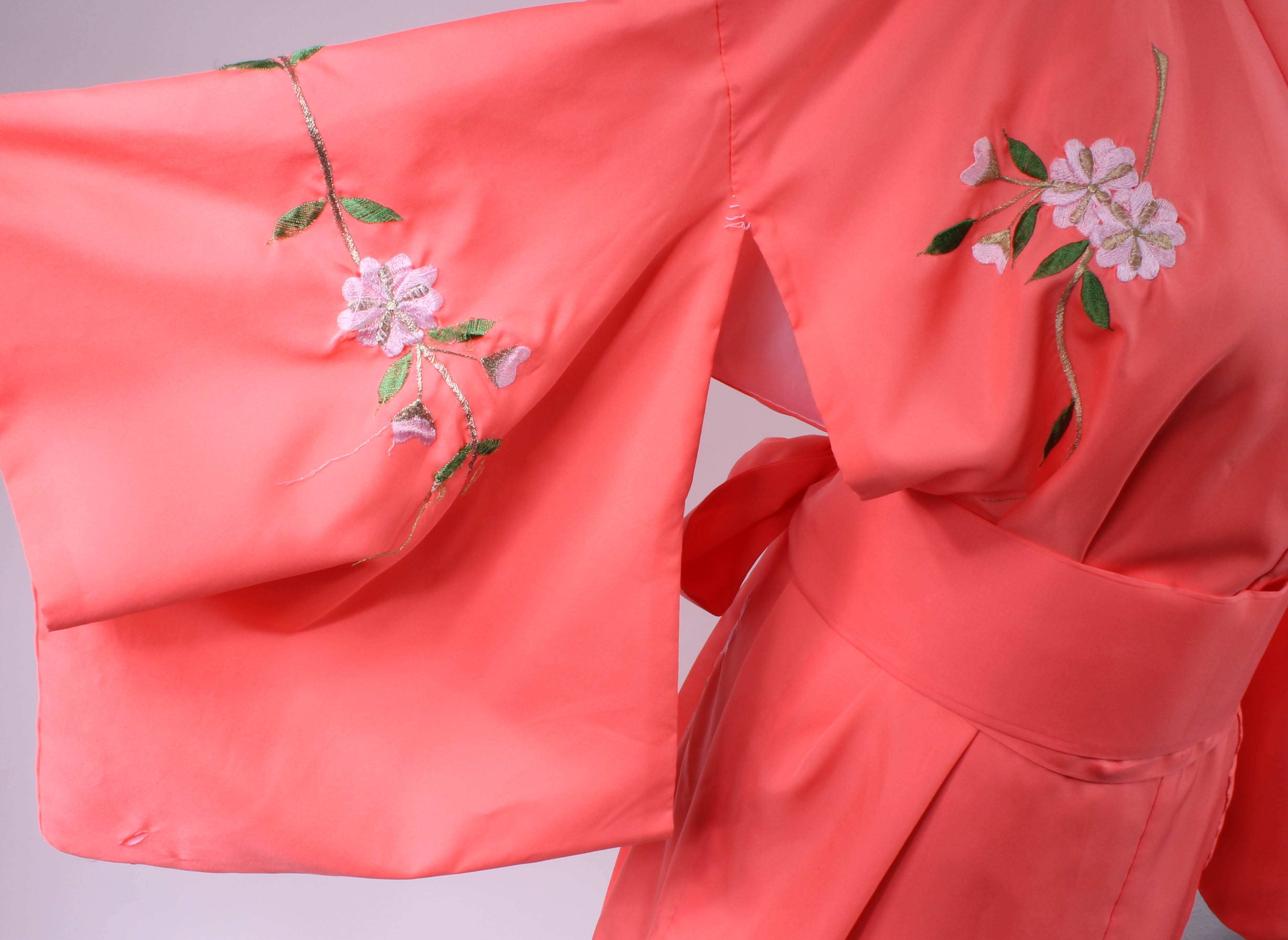 Pair of Japanese Embroidered Kimono-Style Robes