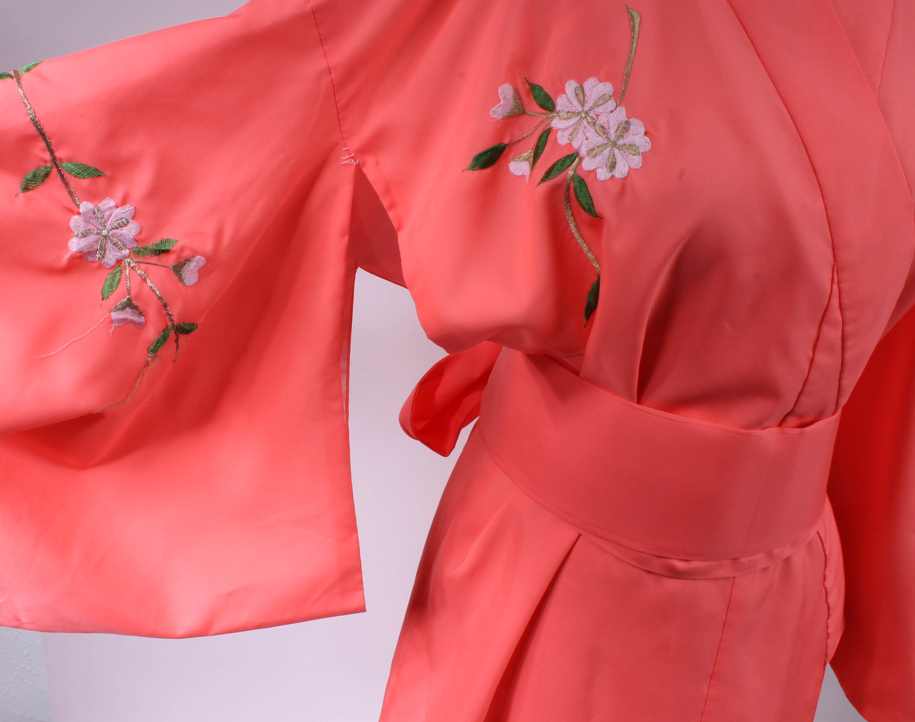Pair of Japanese Embroidered Kimono-Style Robes