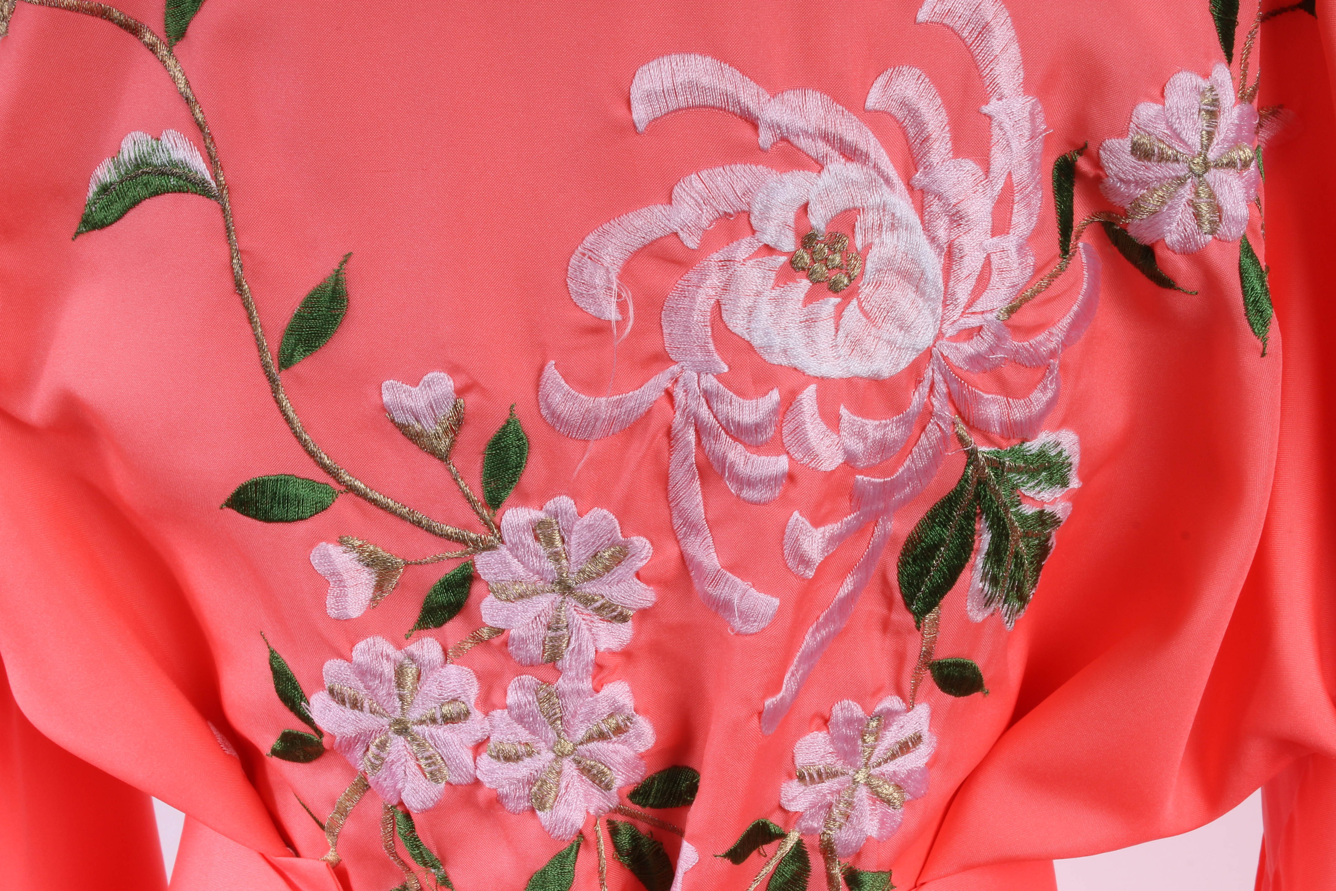 Pair of Japanese Embroidered Kimono-Style Robes