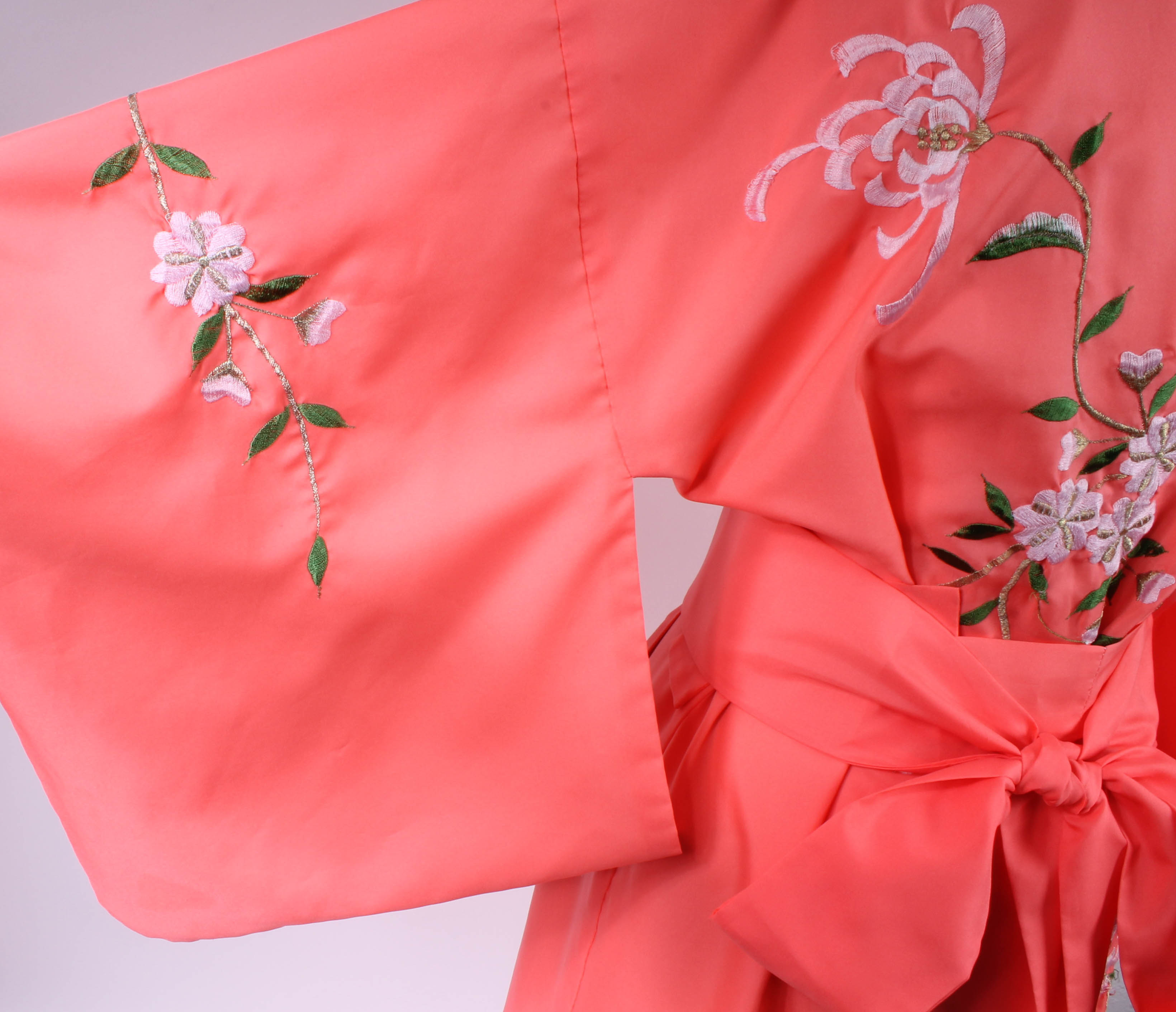 Pair of Japanese Embroidered Kimono-Style Robes
