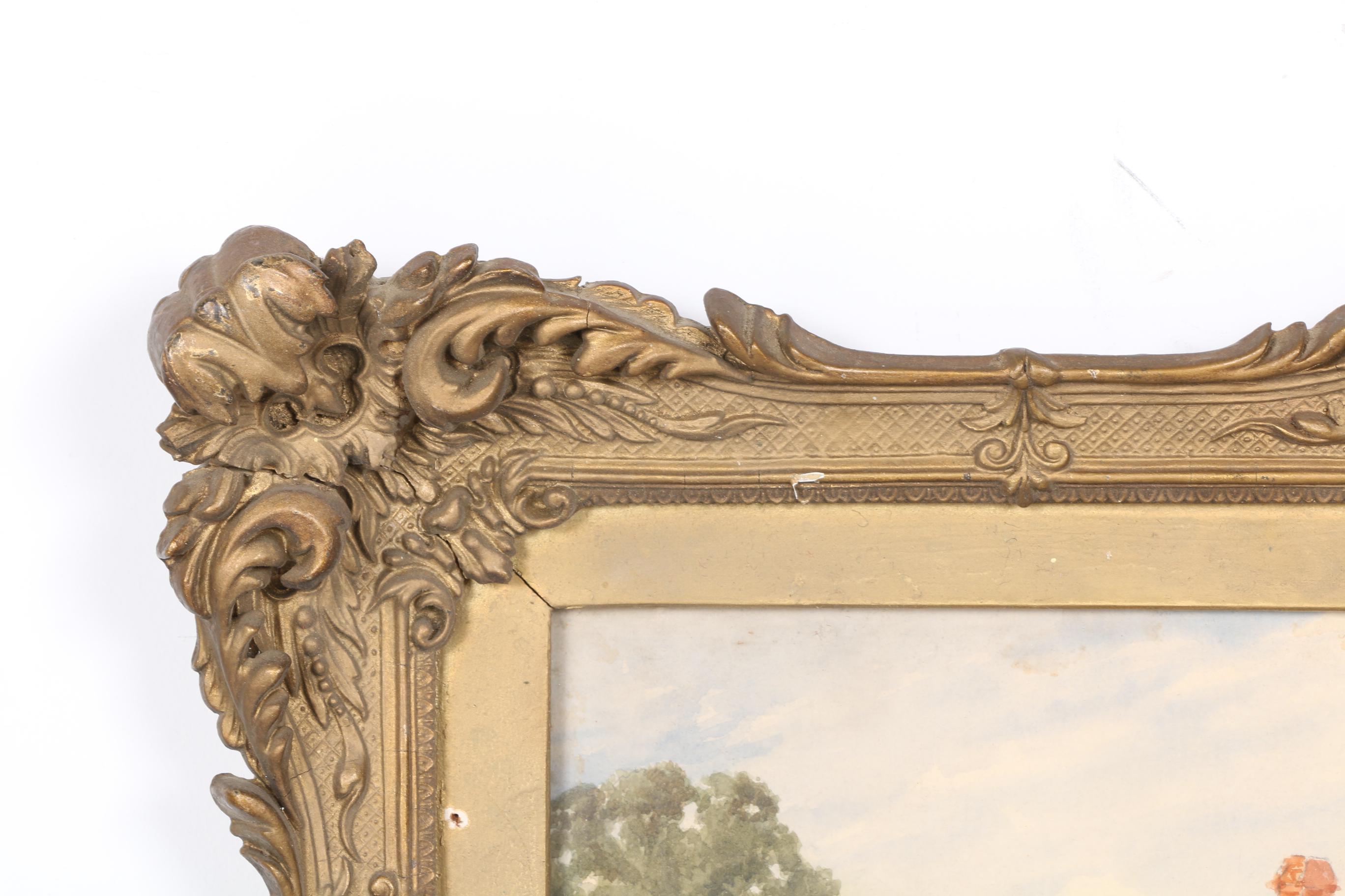 19th Century Thomas Noel Smith Gouache Painting of Landscape