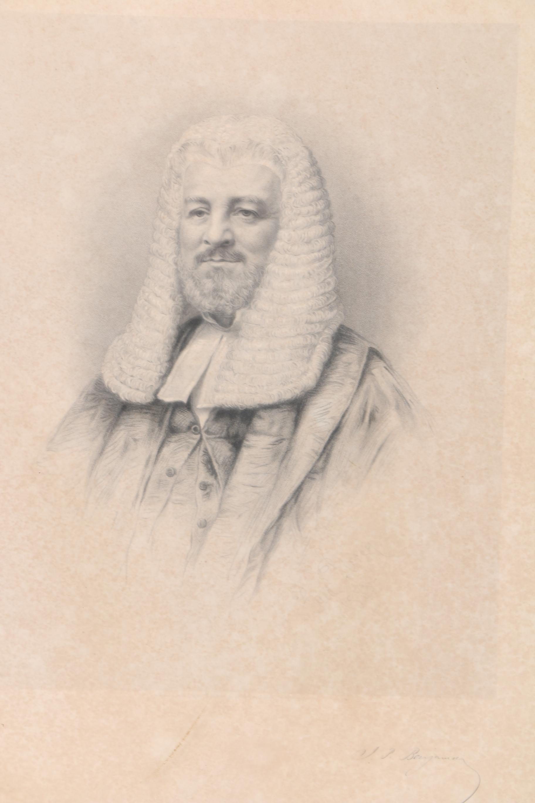 J.P. Benjamin Halftone Portrait