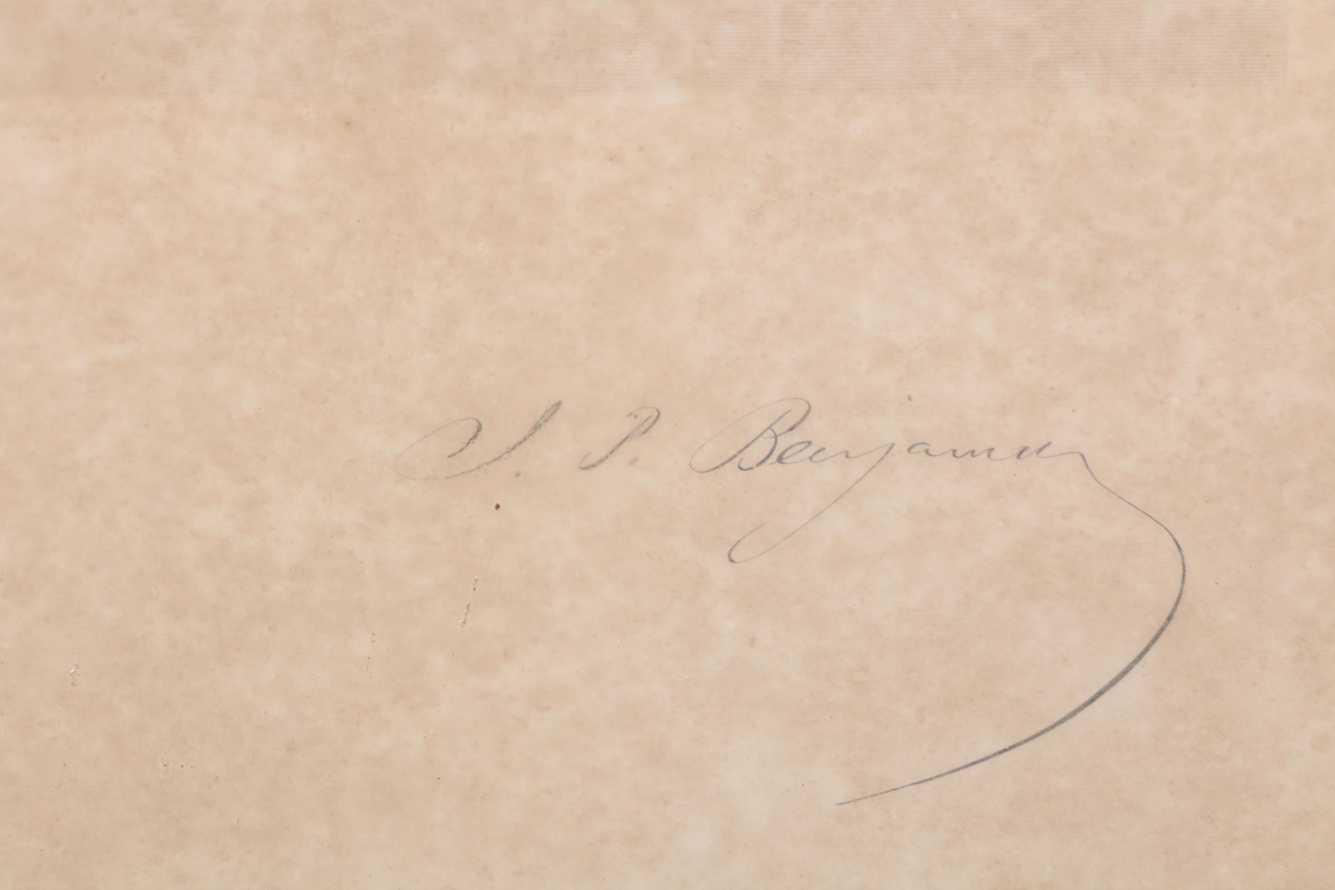 J.P. Benjamin Halftone Portrait