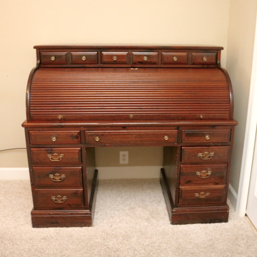 Antique Roll Top Desk by Kling Colonial