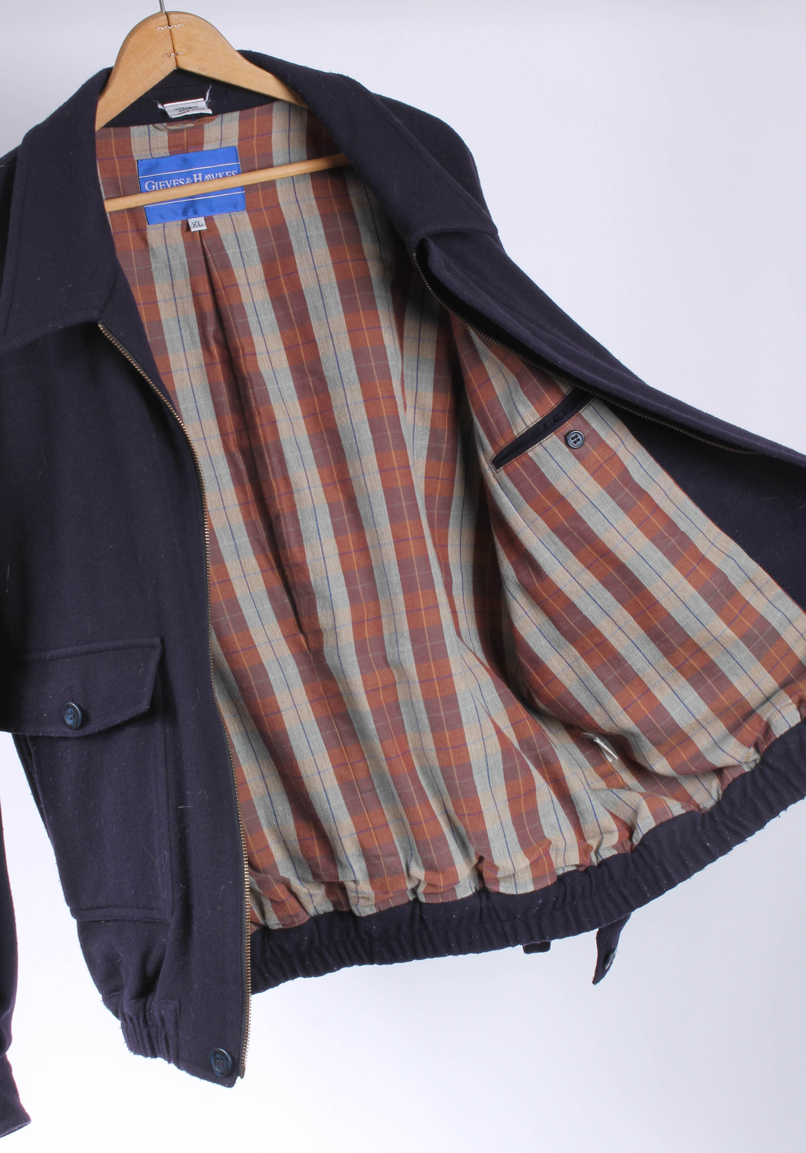 Gieves & Hawkes Men's Navy Blue Jacket