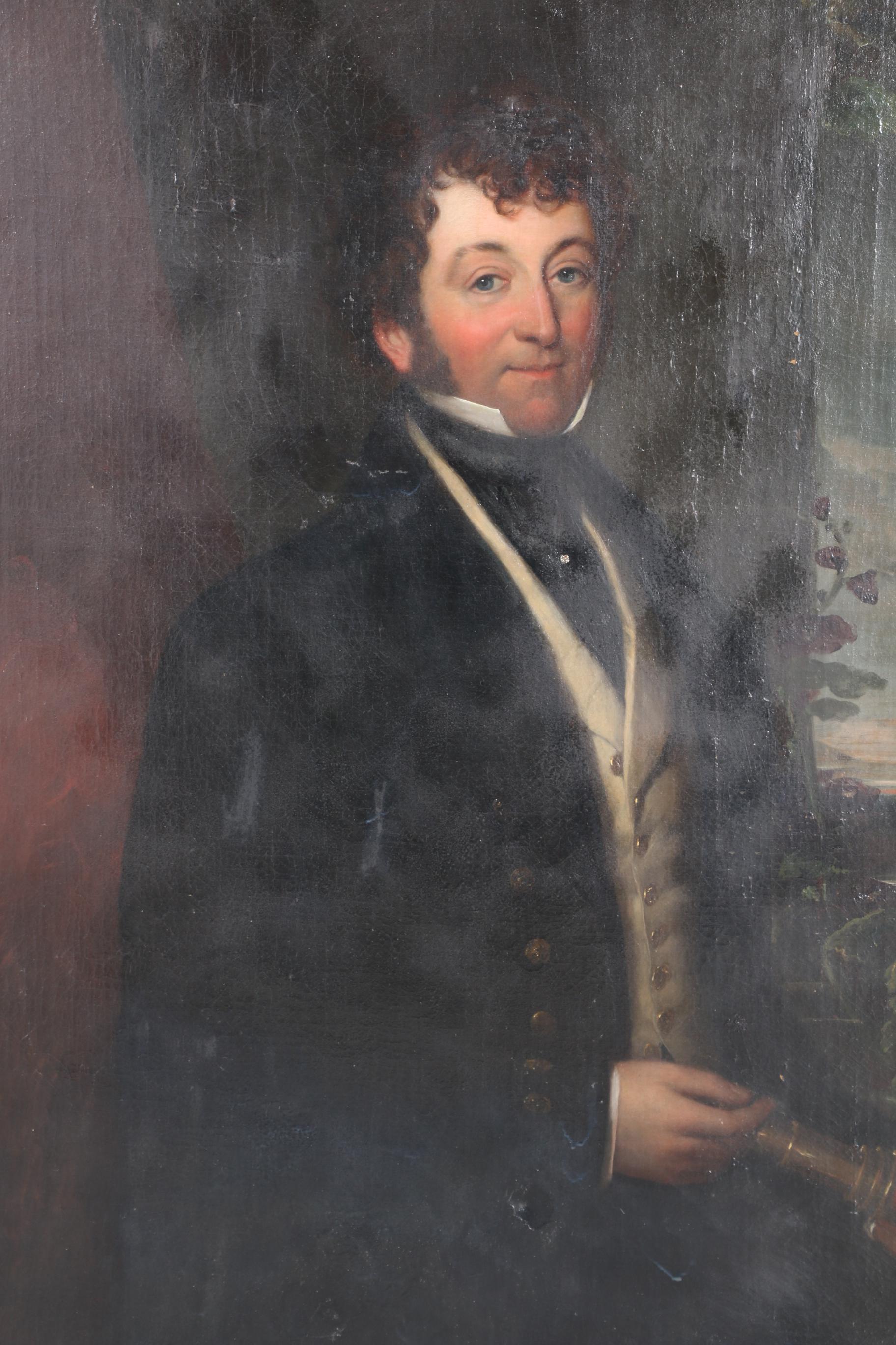 19th Century British Oil on Canvas Portrait of a Man