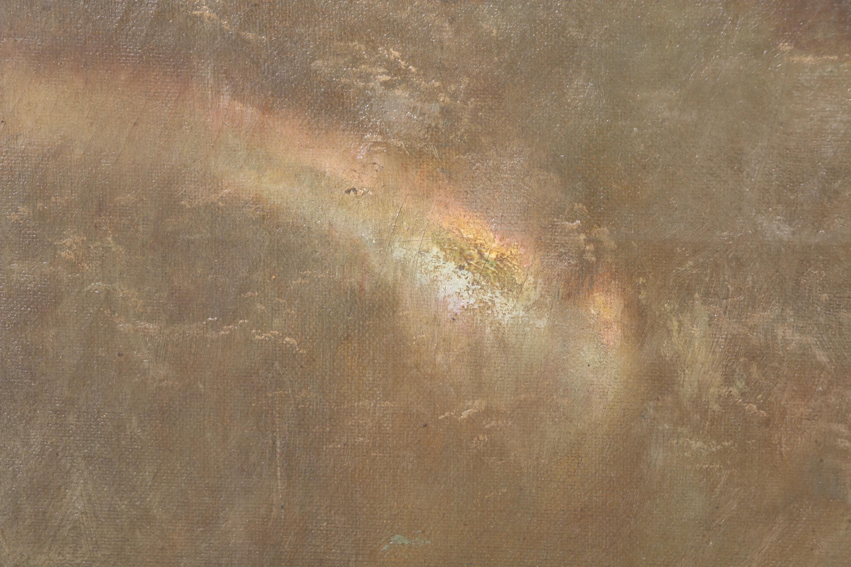 After Fredric Edwin Church Oil Painting on Canvas of "Niagra Falls"