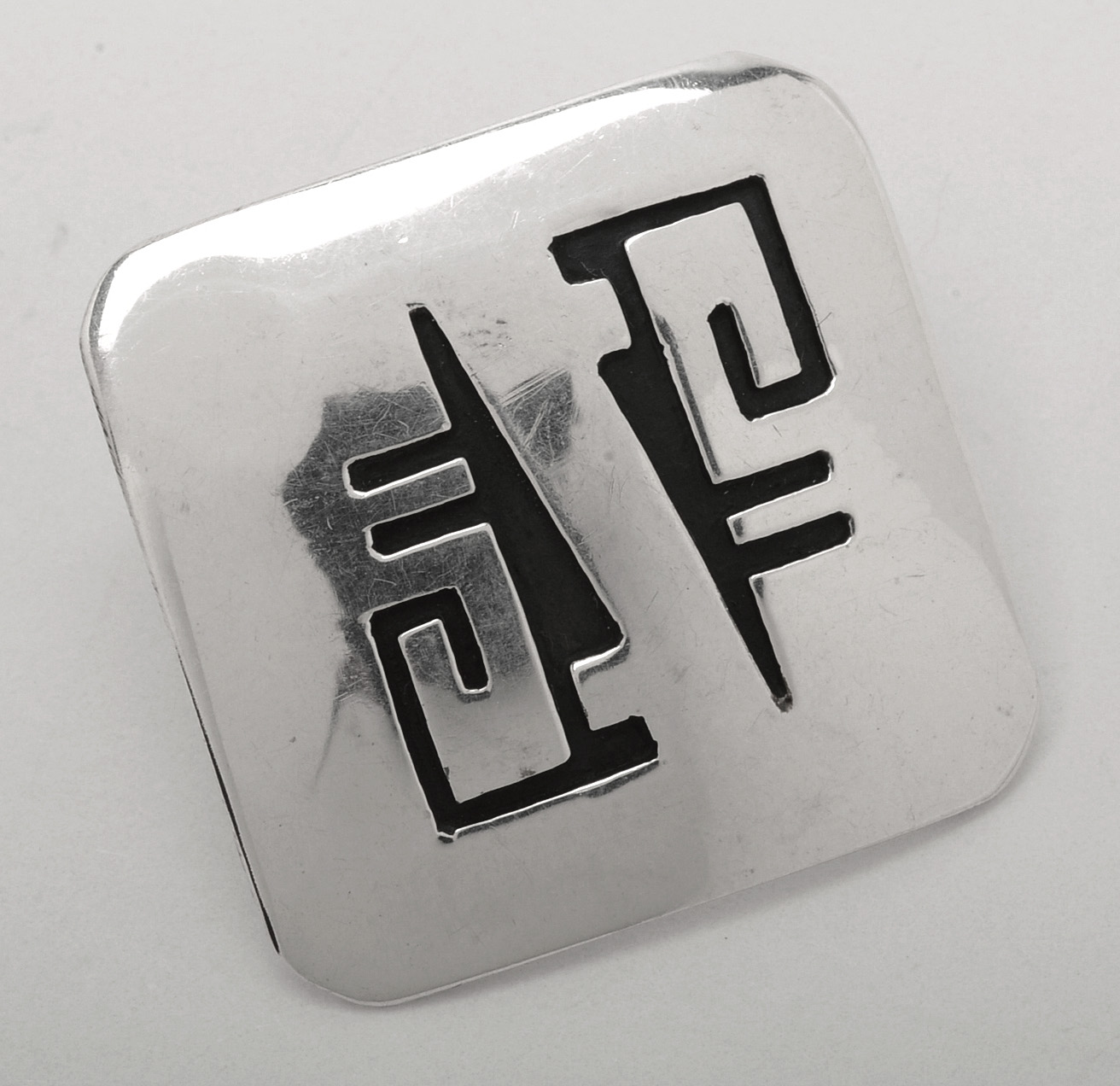 T. Billy Signed Native American Navajo Sterling Pierced Earrings