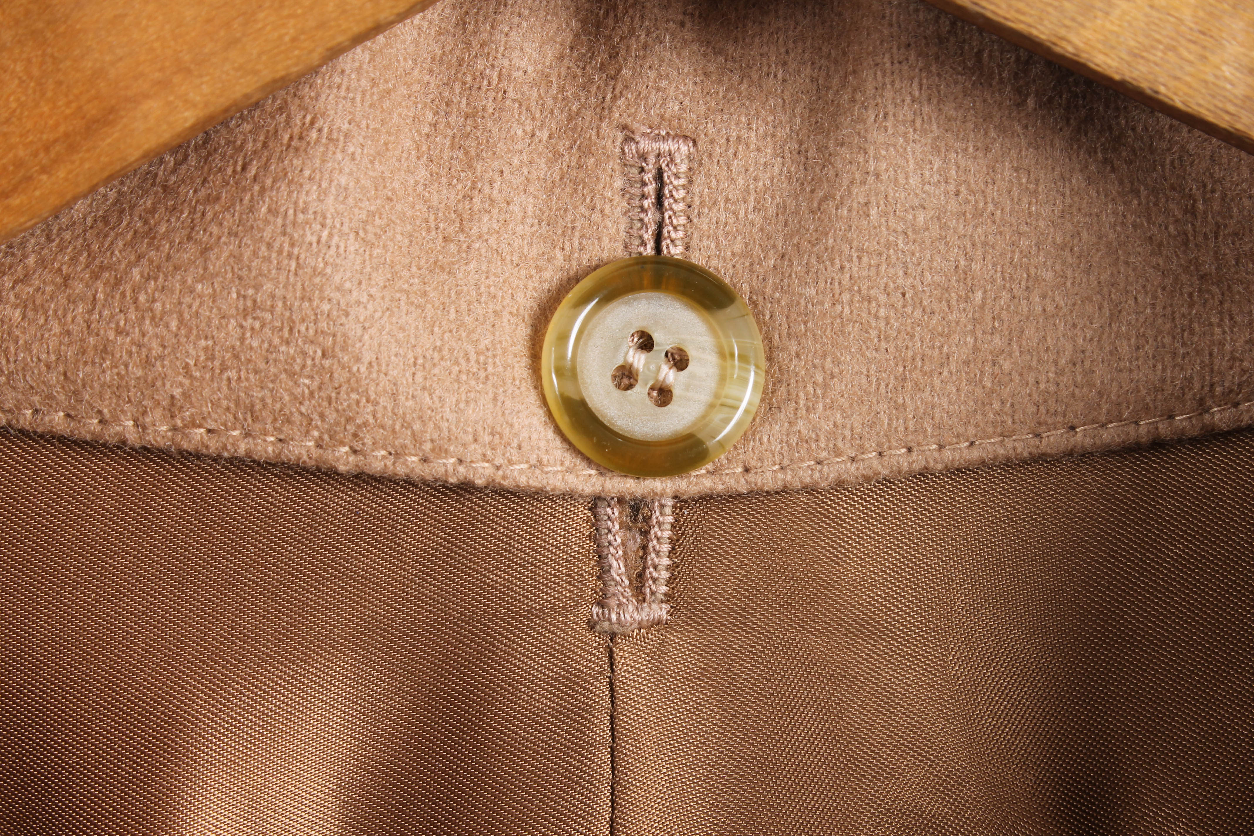 Men's Burberrys Tan Twill Wool Overcoat