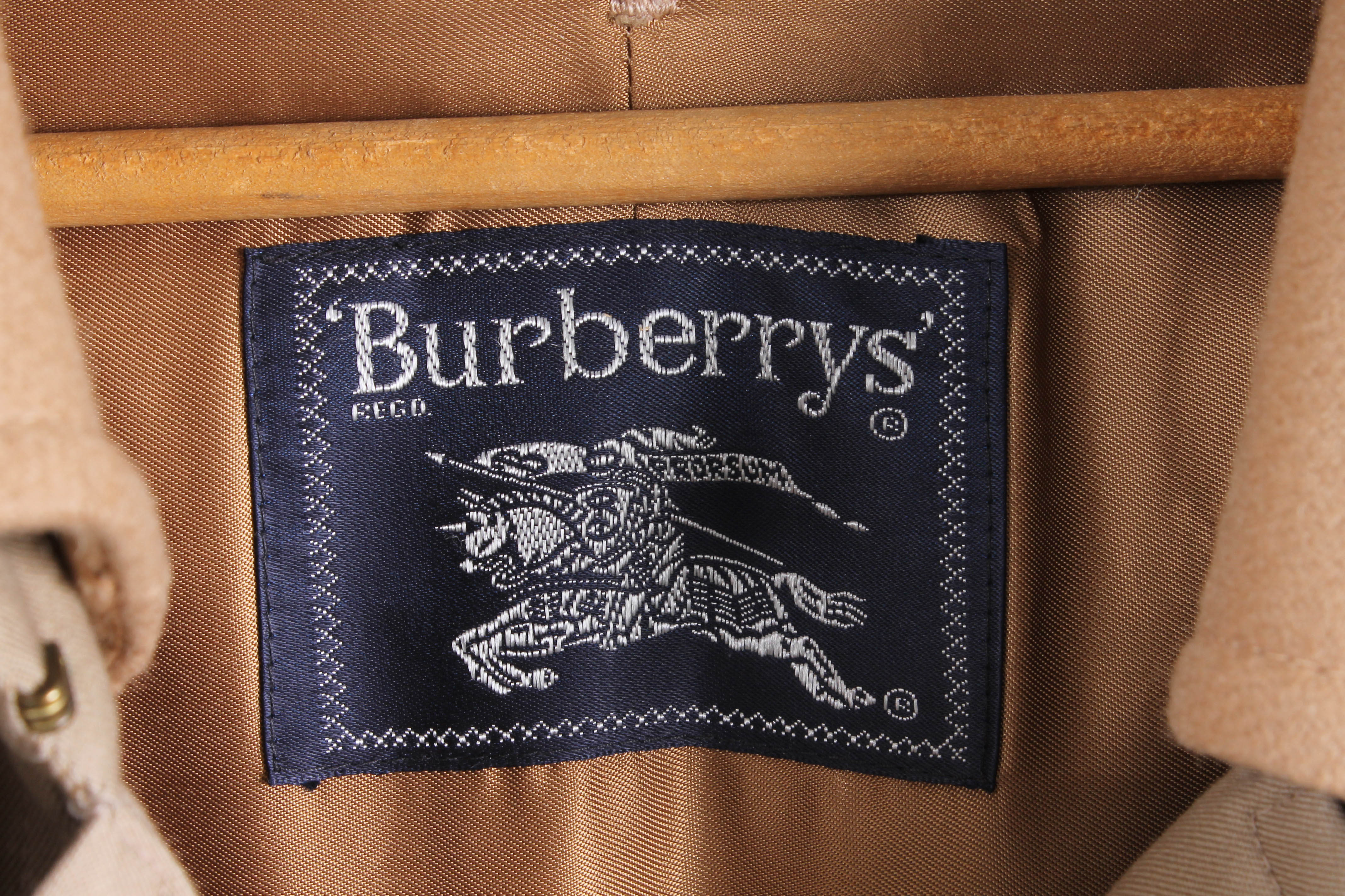 Men's Burberrys Tan Twill Wool Overcoat