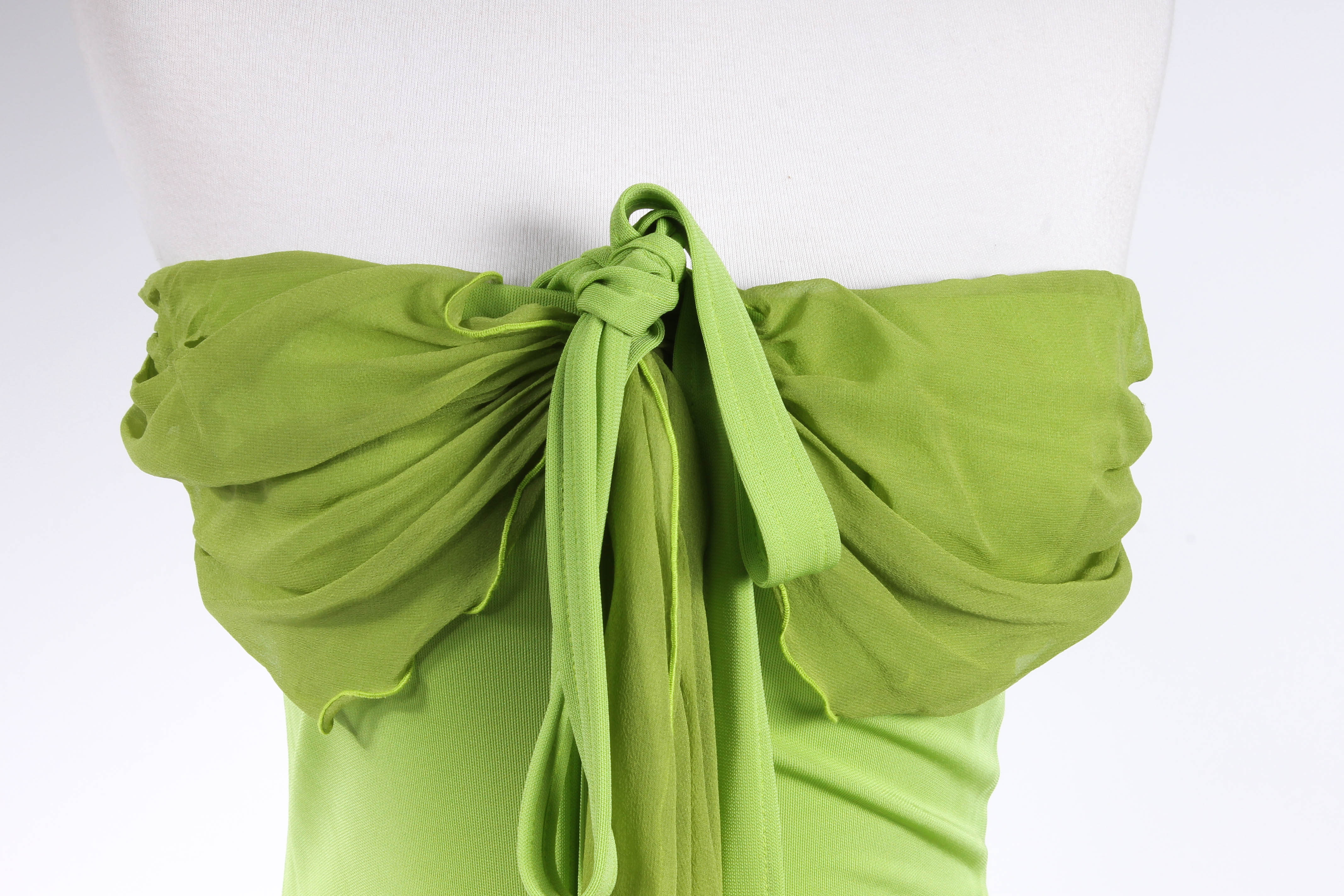 Pair of Women's Bright-Colored Strapless Dresses