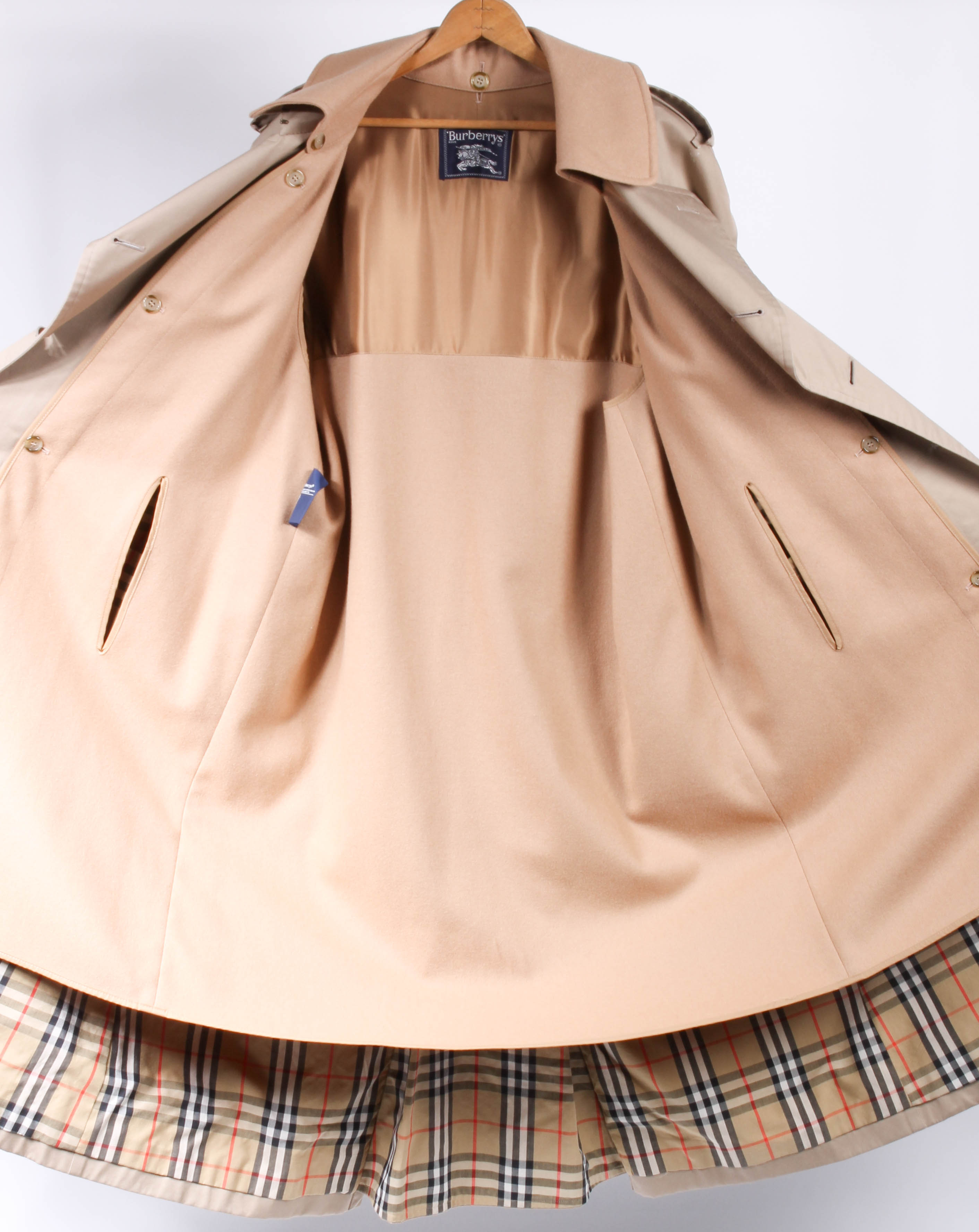 Men's Burberrys Tan Twill Wool Overcoat