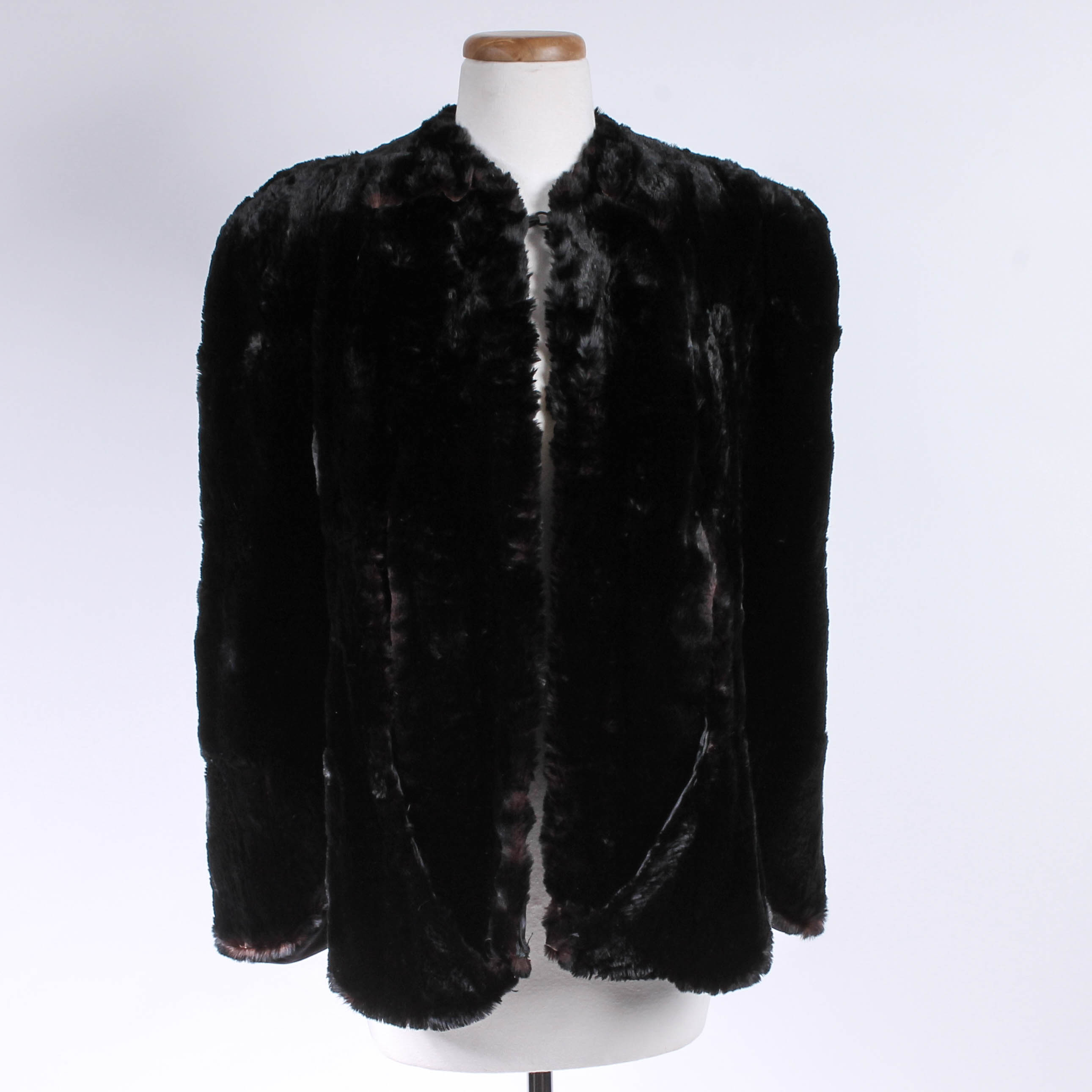 Vintage Black Fur Jacket by Michaels Furs of Fashion St. Louis
