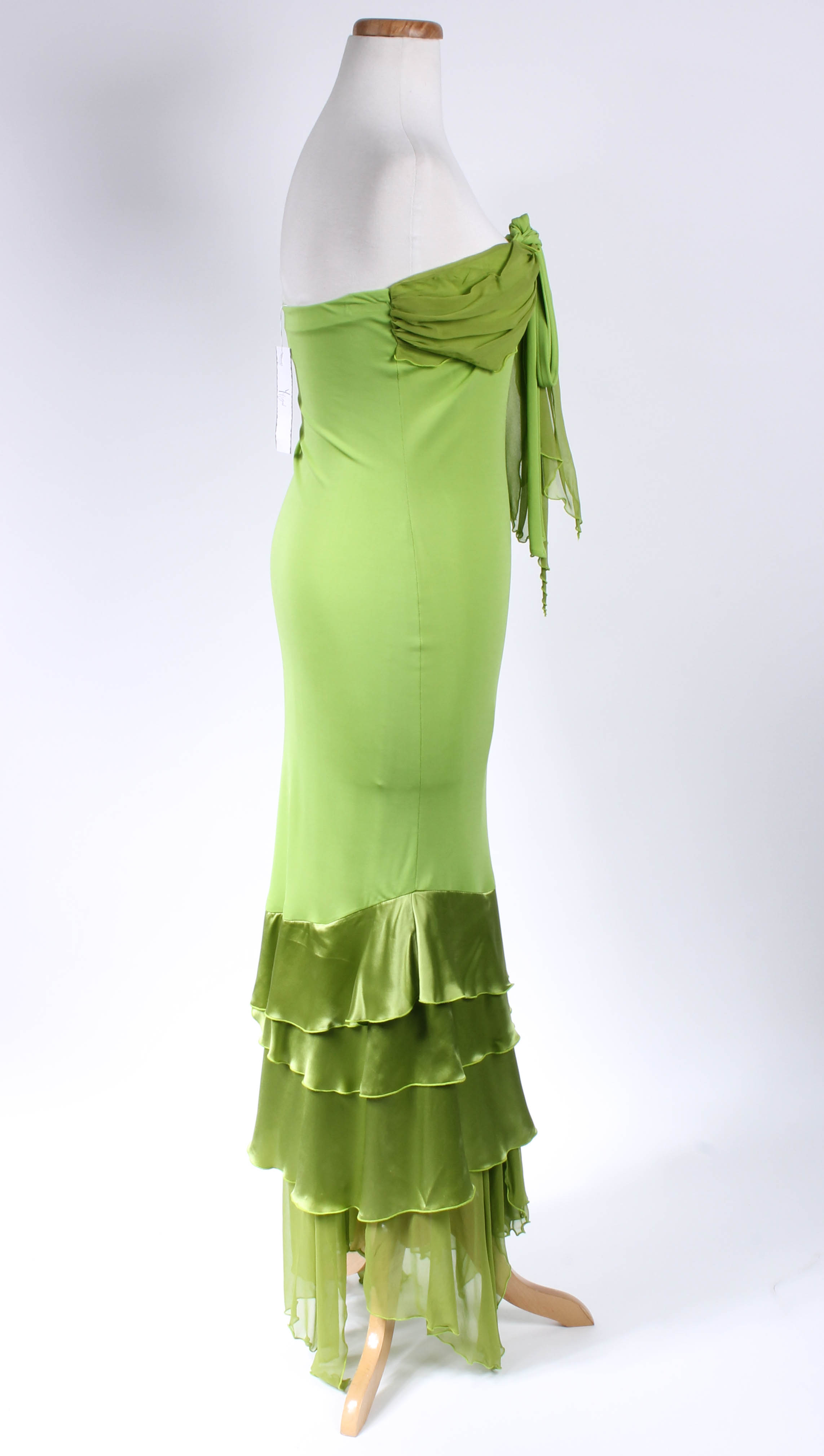 Pair of Women's Bright-Colored Strapless Dresses