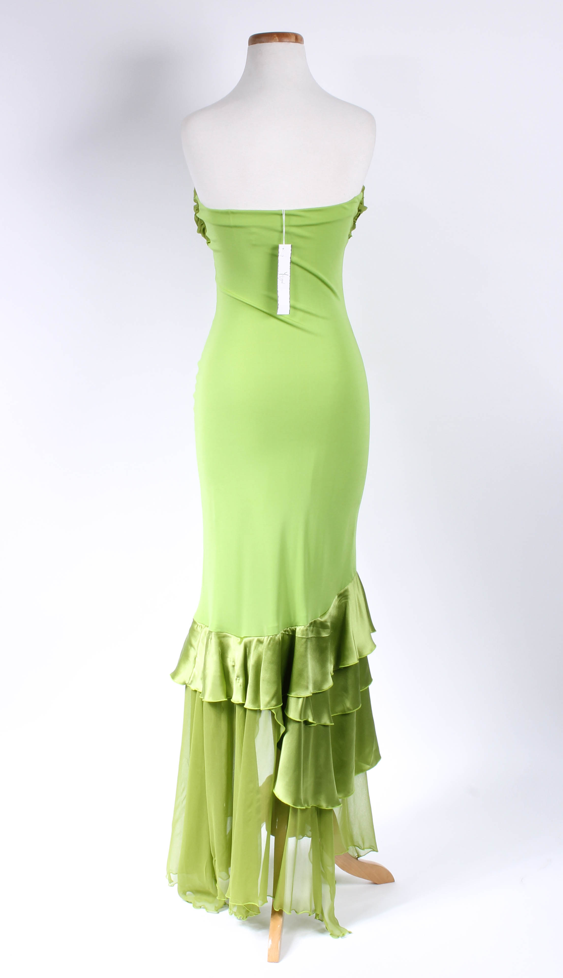 Pair of Women's Bright-Colored Strapless Dresses