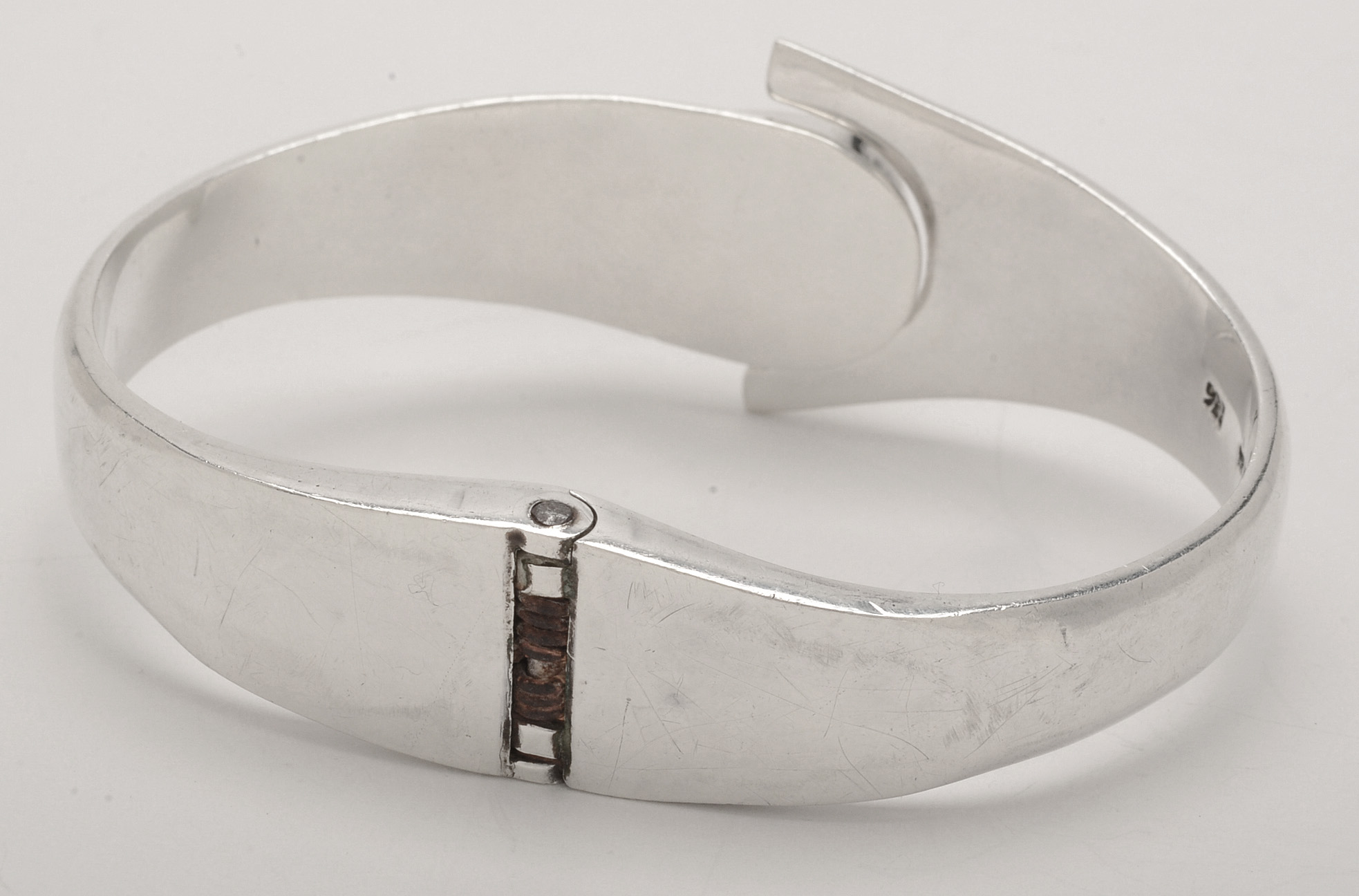 Vintage Taxco Mexico Sterling, Black Onyx and Malachite Bracelet