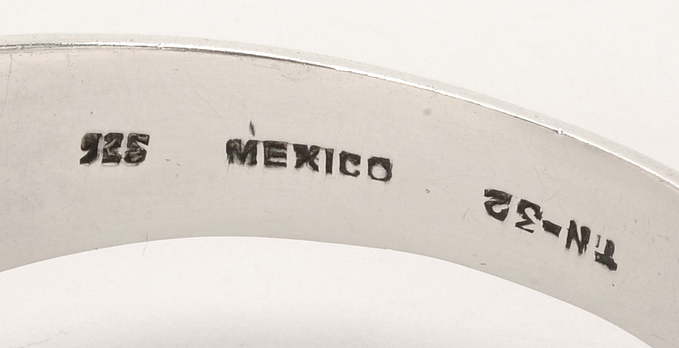 Vintage Taxco Mexico Sterling, Black Onyx and Malachite Bracelet